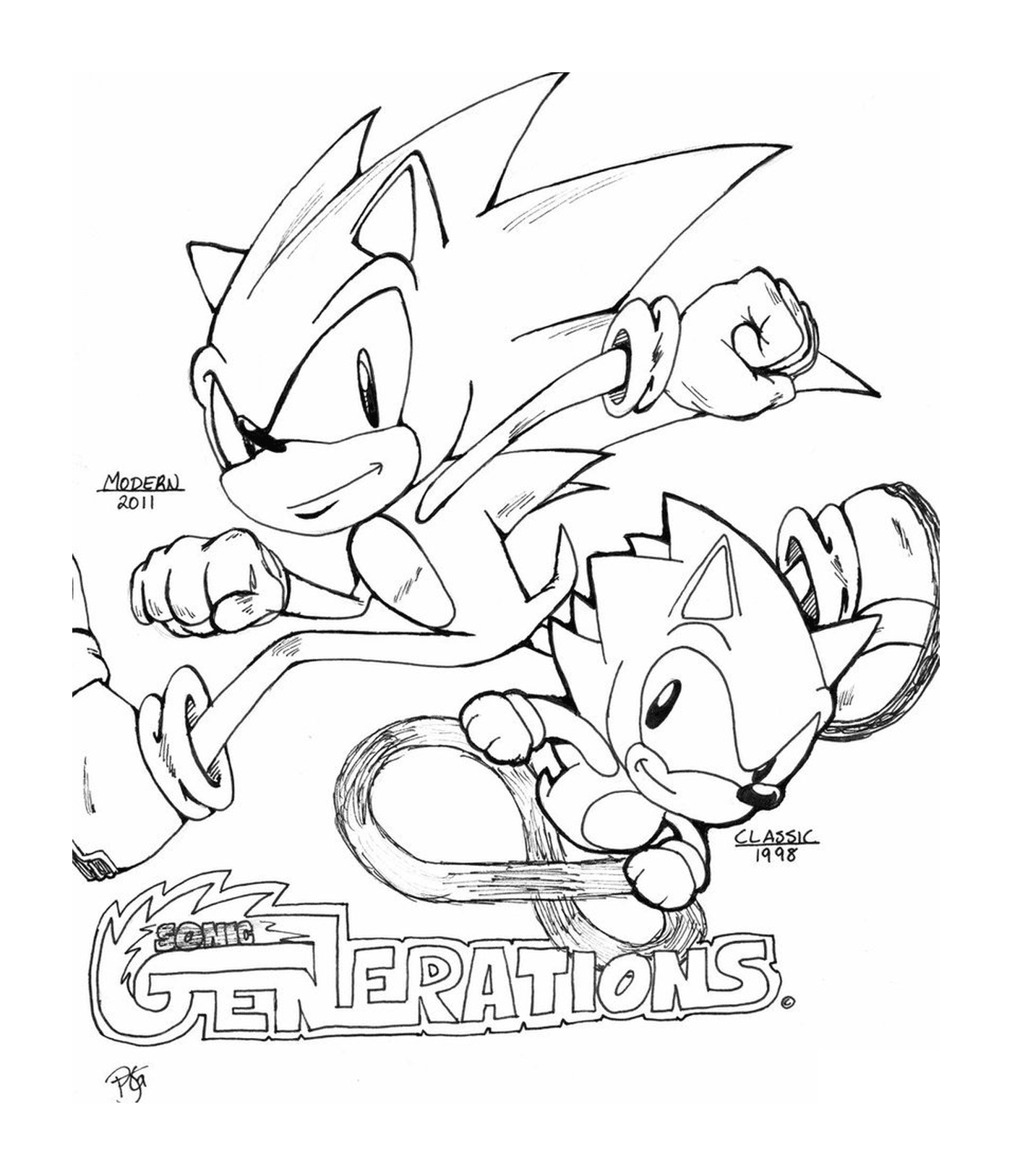  Sonic Generations para colorir 