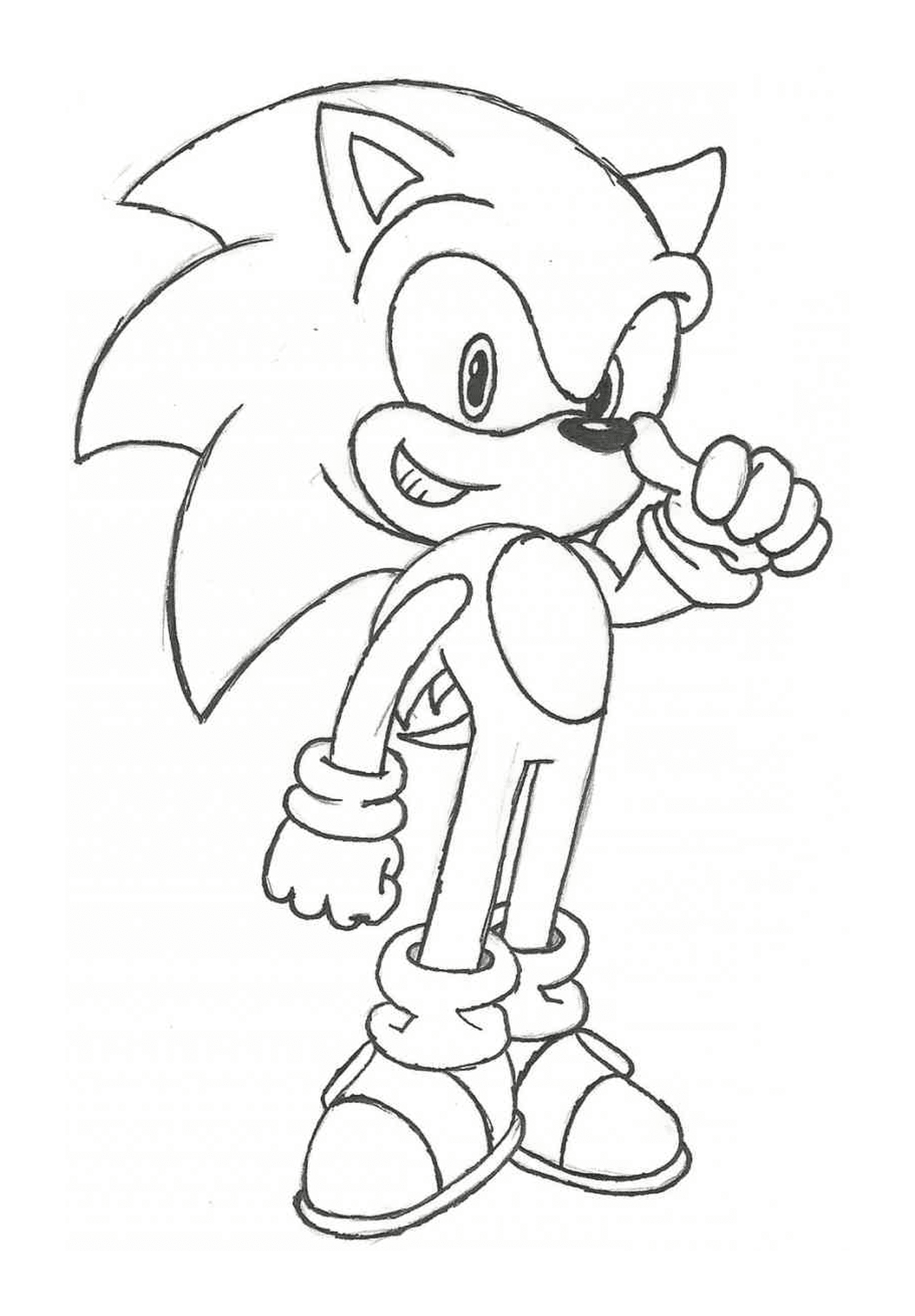  Sonic com uma pose heroica 