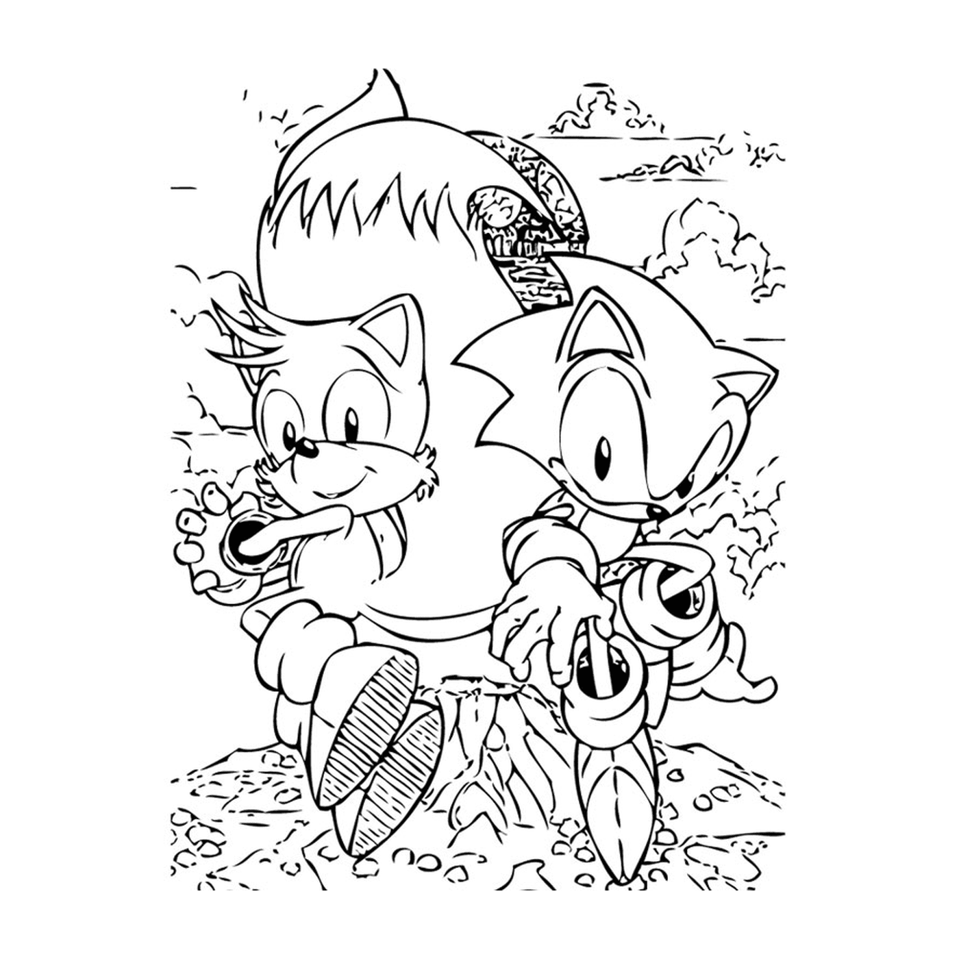  Sonic e Tails em dueto 