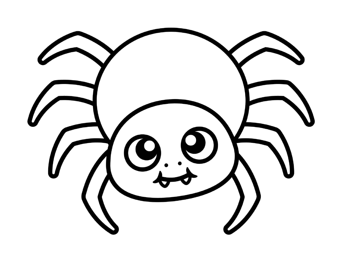  一个可爱的、方便儿童的蜘蛛 