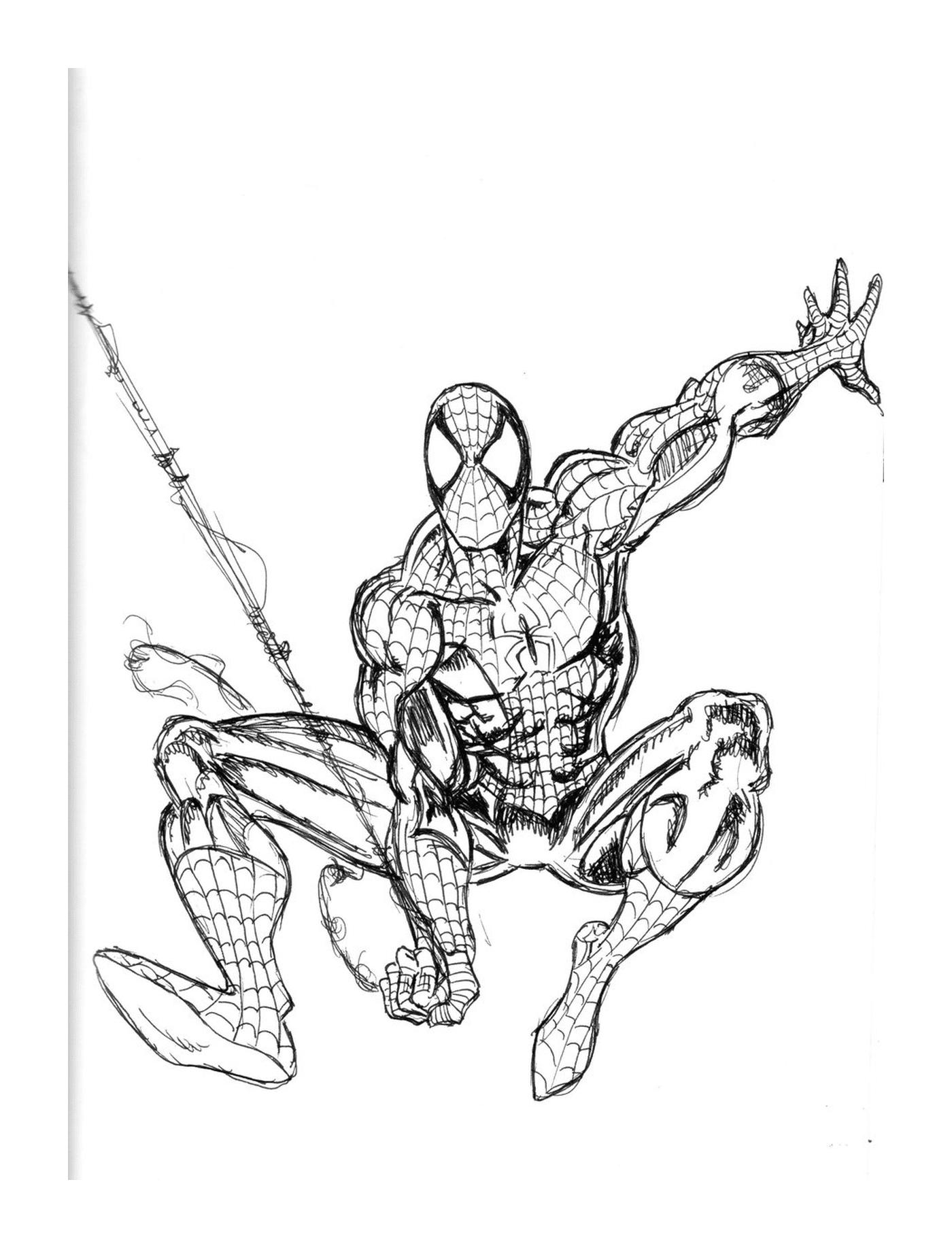  Homem-Aranha com uma vara de pesca 