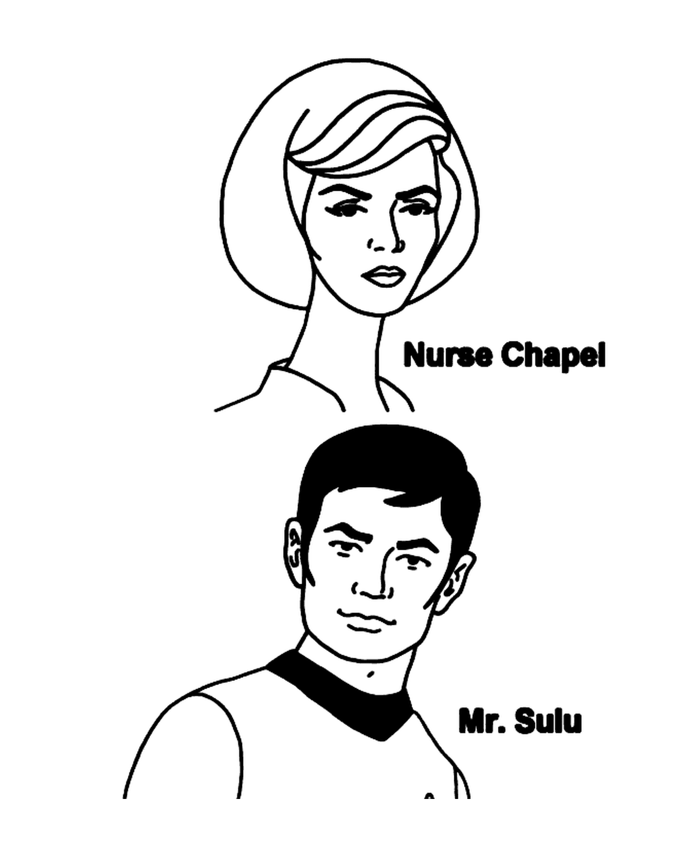  الممرضتان الممرضتان Chabel والسيد سولو من ستار تريك 