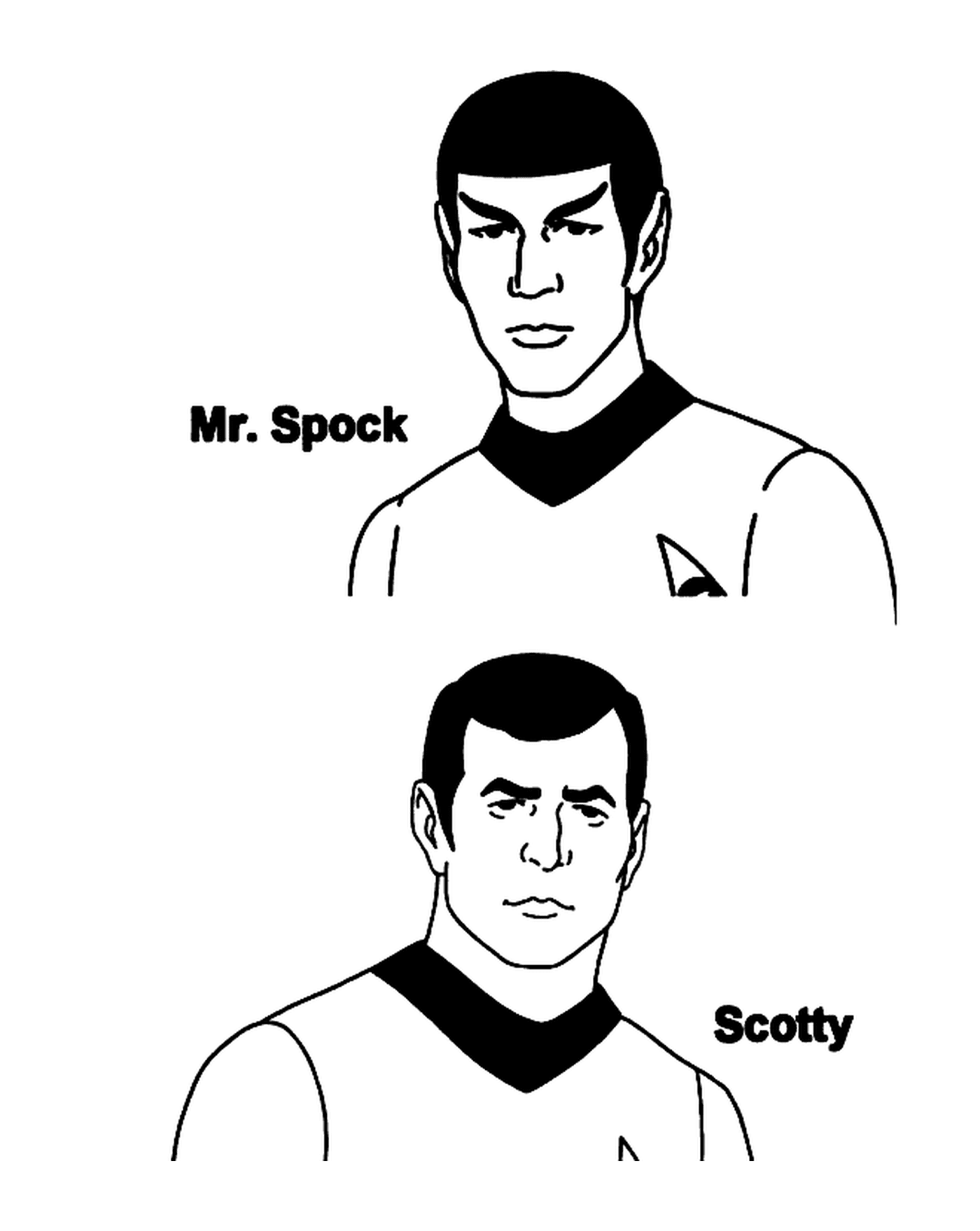 श्री स्पॉक और स्कॉटी द स्टार ट्रेके 