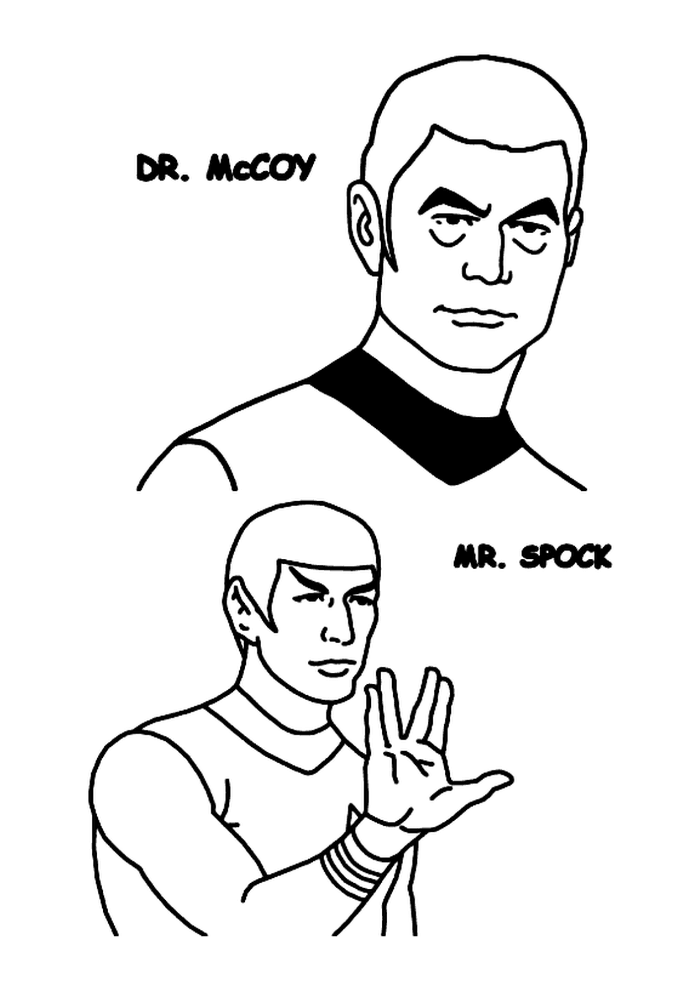  Dr McCoy和Spock de Star Trek先生 博士和Spock de Star Trek先生 