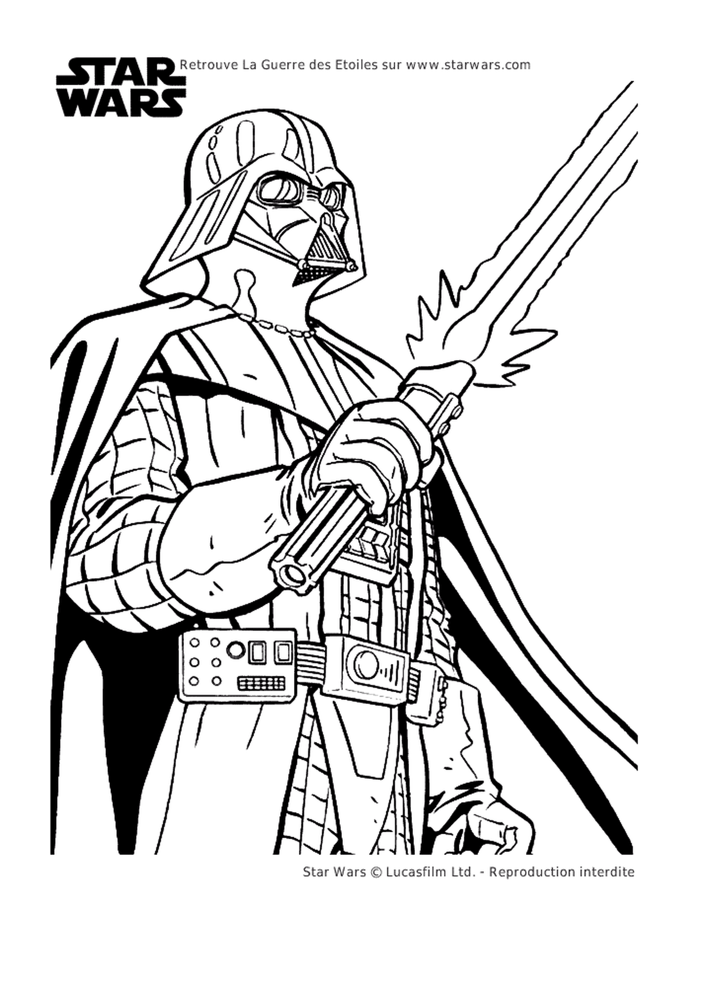  Darth Vader brandindo uma espada 