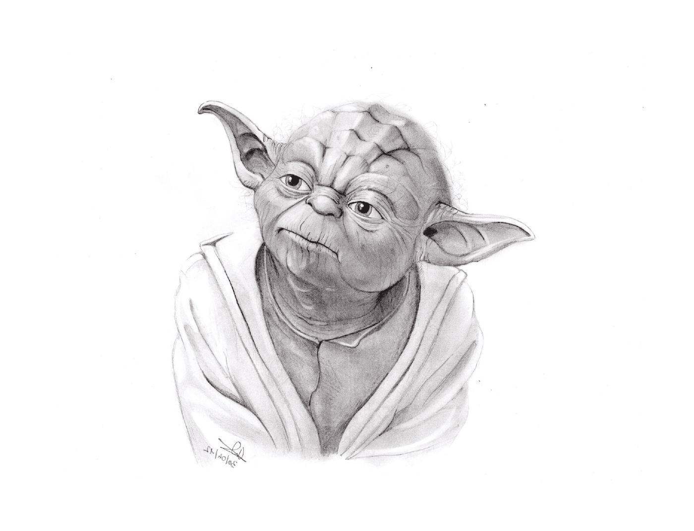  Yoda, um personagem a lápis 