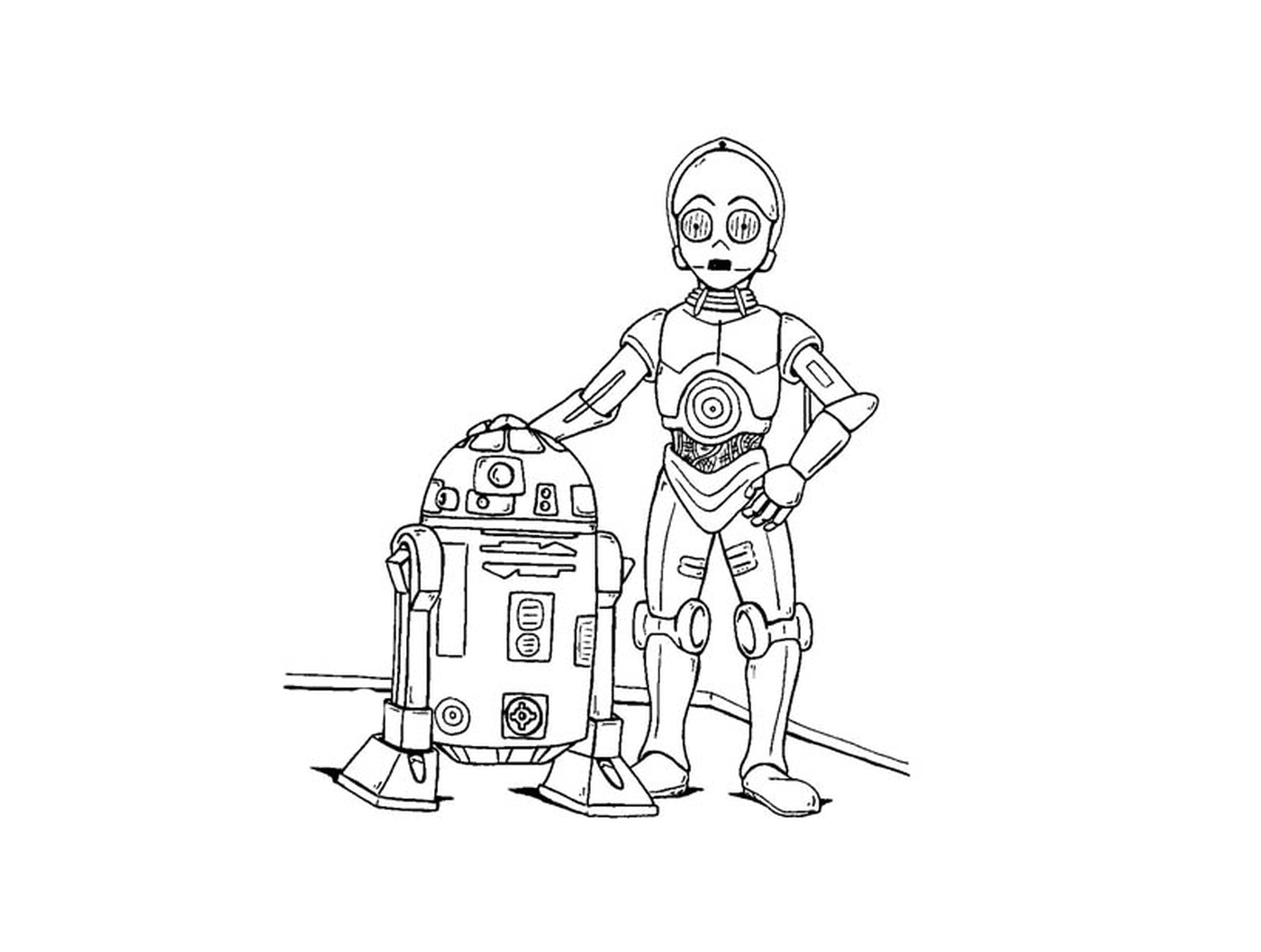  R2-D2 e C-3PO famosos 