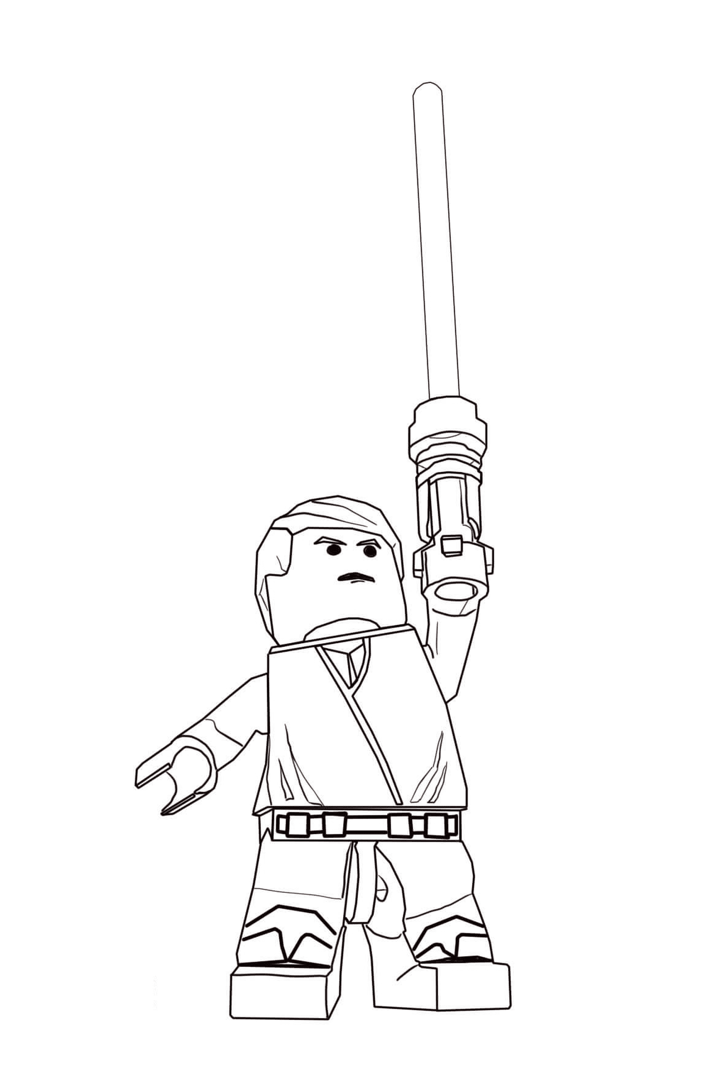  Lego Star Wars personagem com uma espada laser 