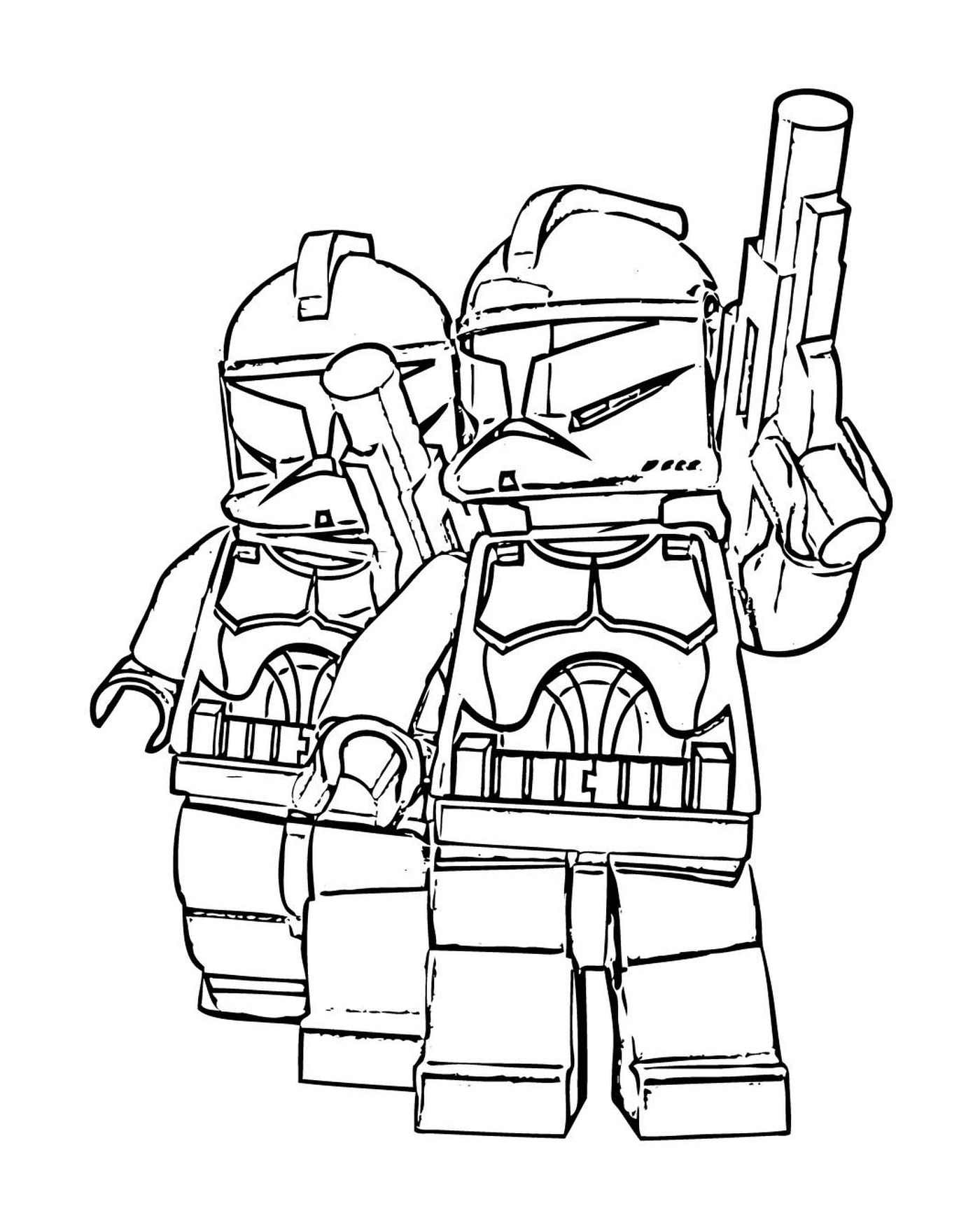  Dois personagens Lego Star Wars 