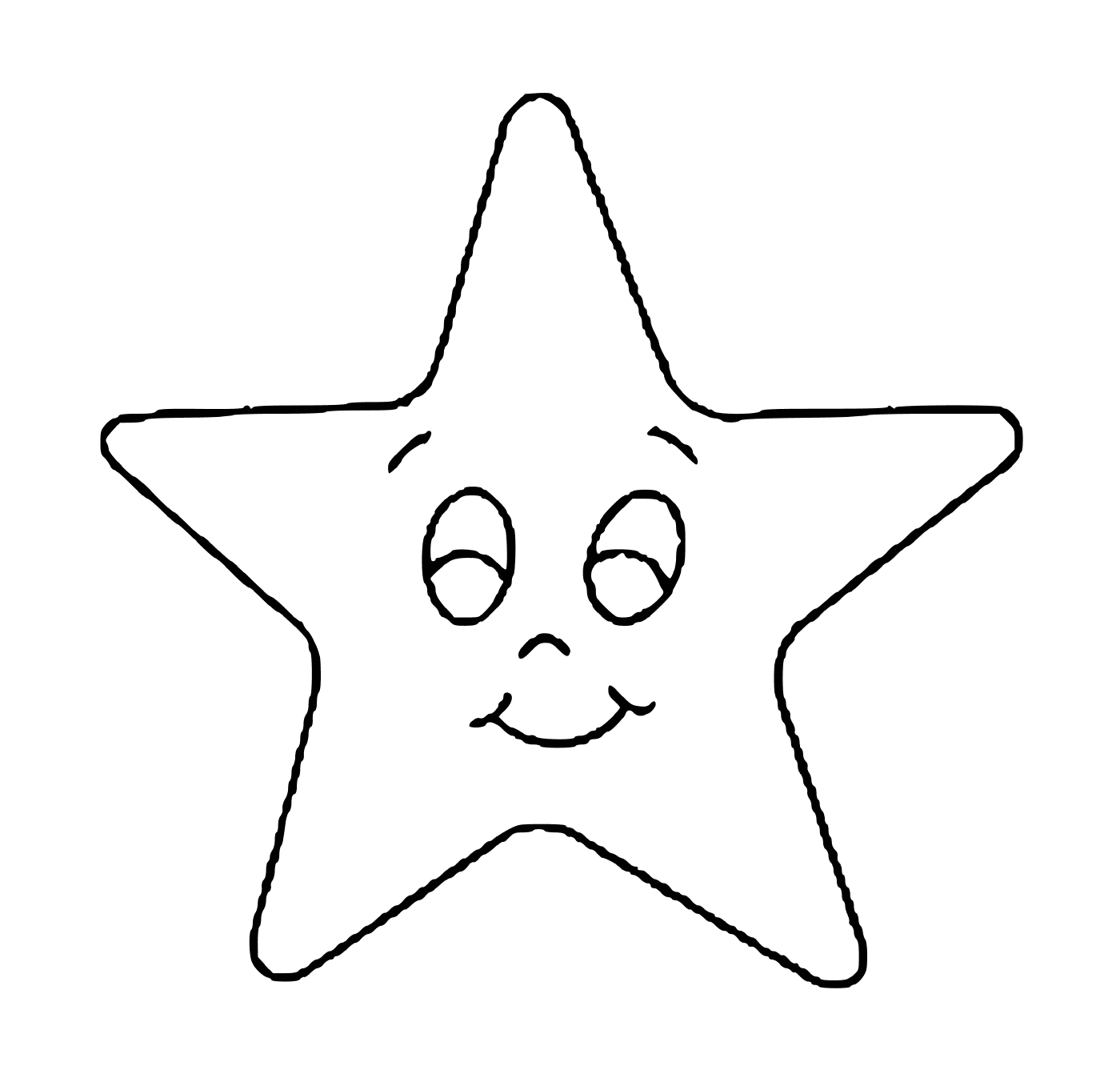  Uma estrela com um rosto sorridente 