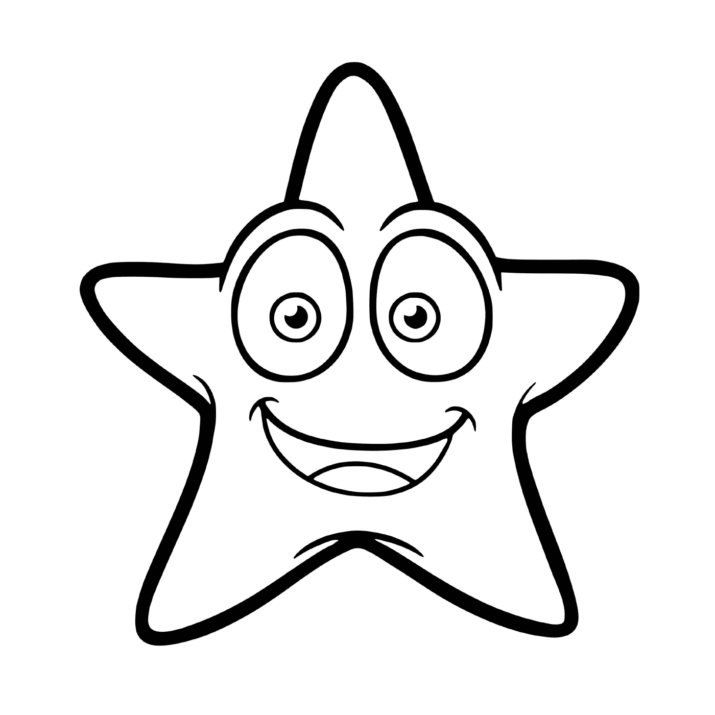  Uma estrela-do-mar sorridente entre os animais marinhos 