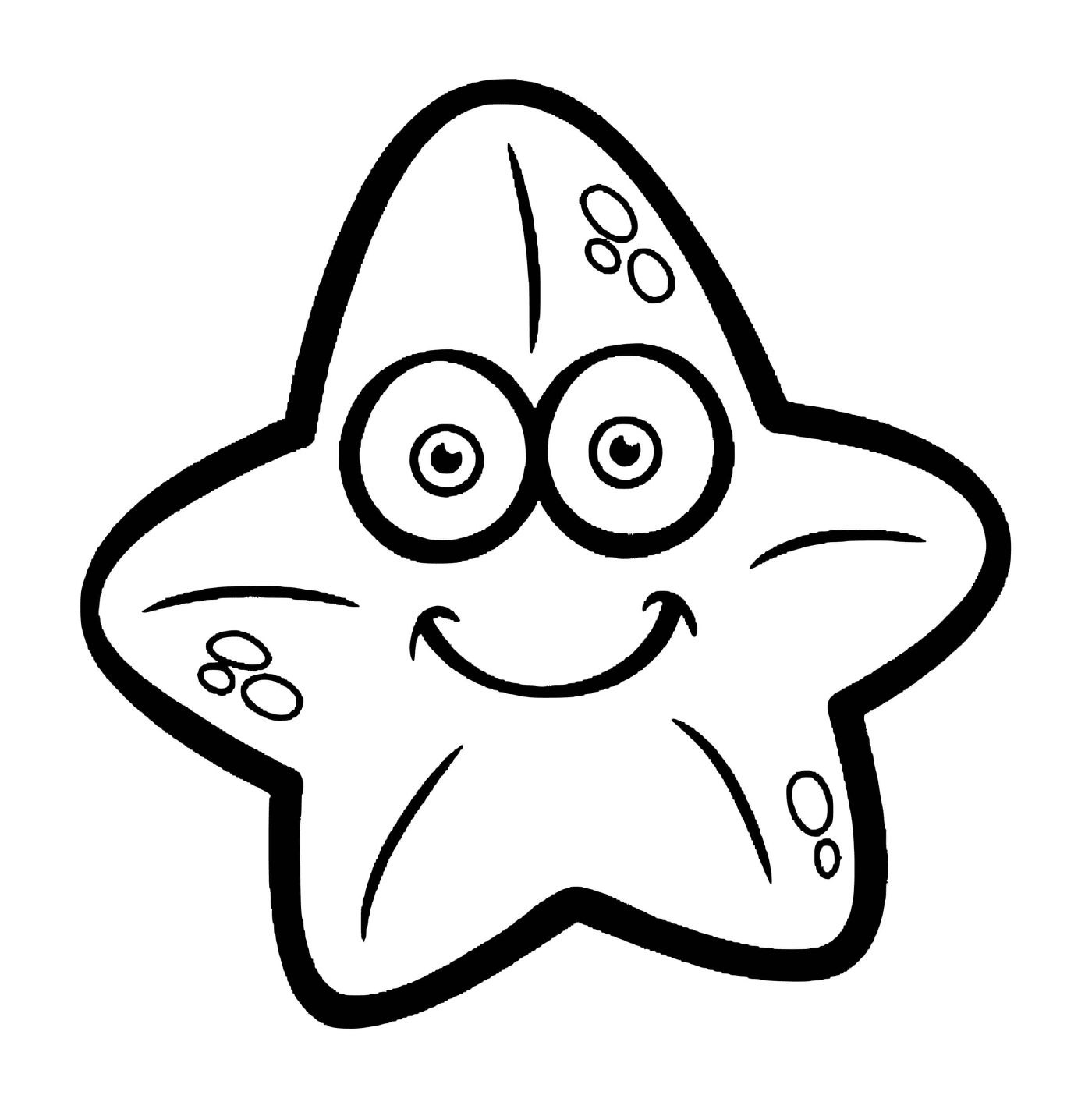  Uma estrela sorridente do mar para crianças 