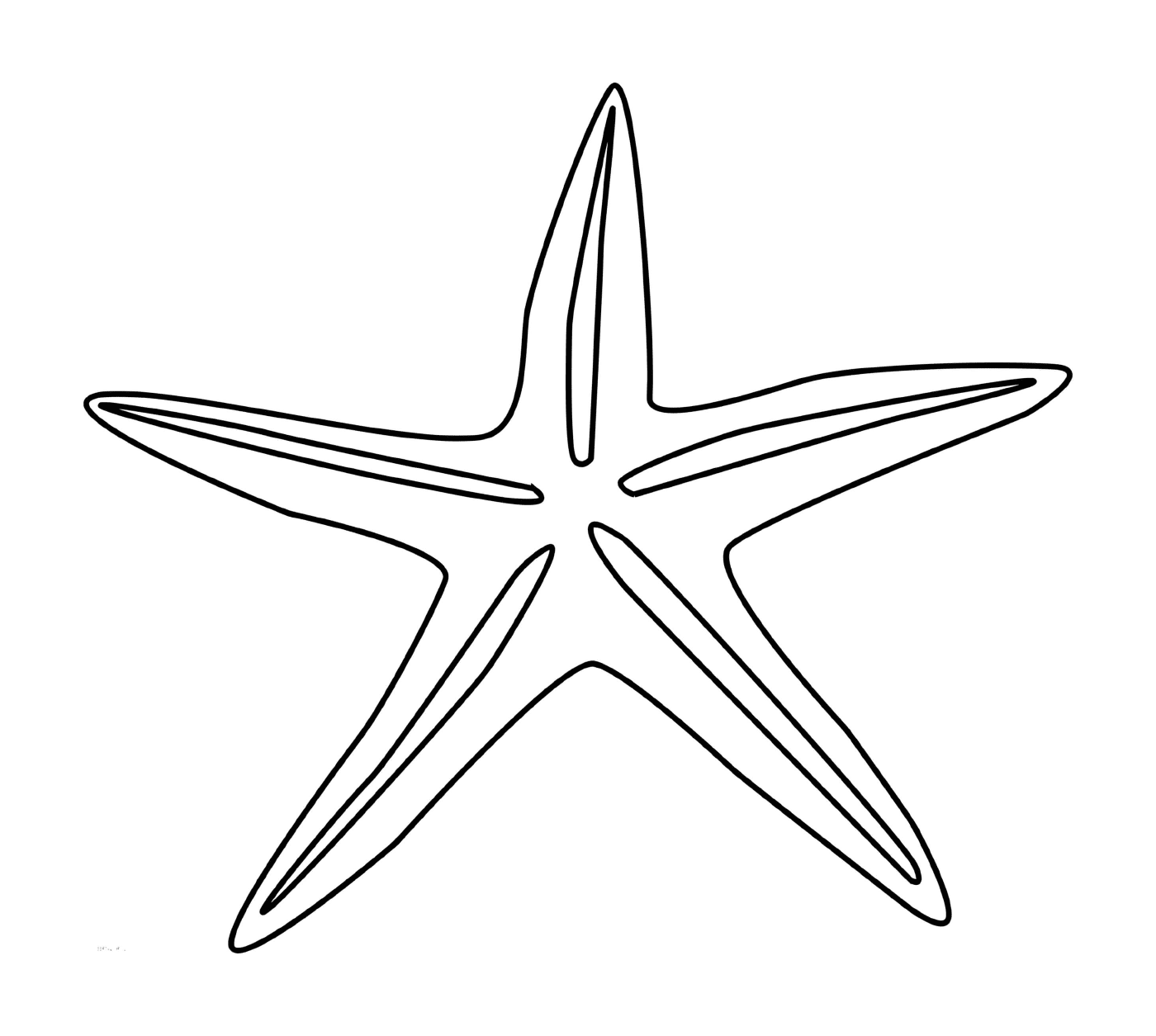  Uma estrela do mar simples e fácil de desenhar 
