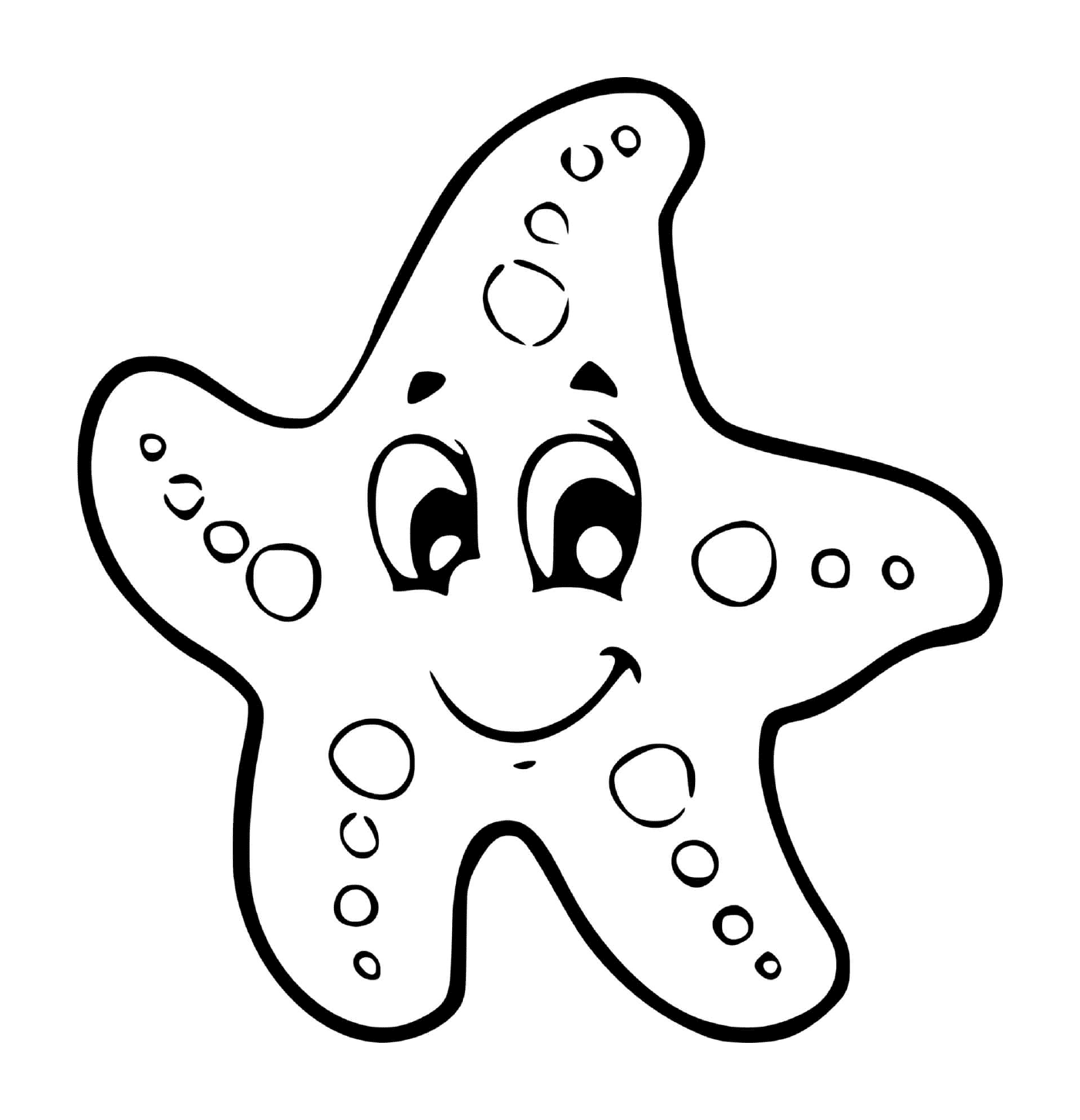  Uma estrela do mar para crianças em grande seção materna 