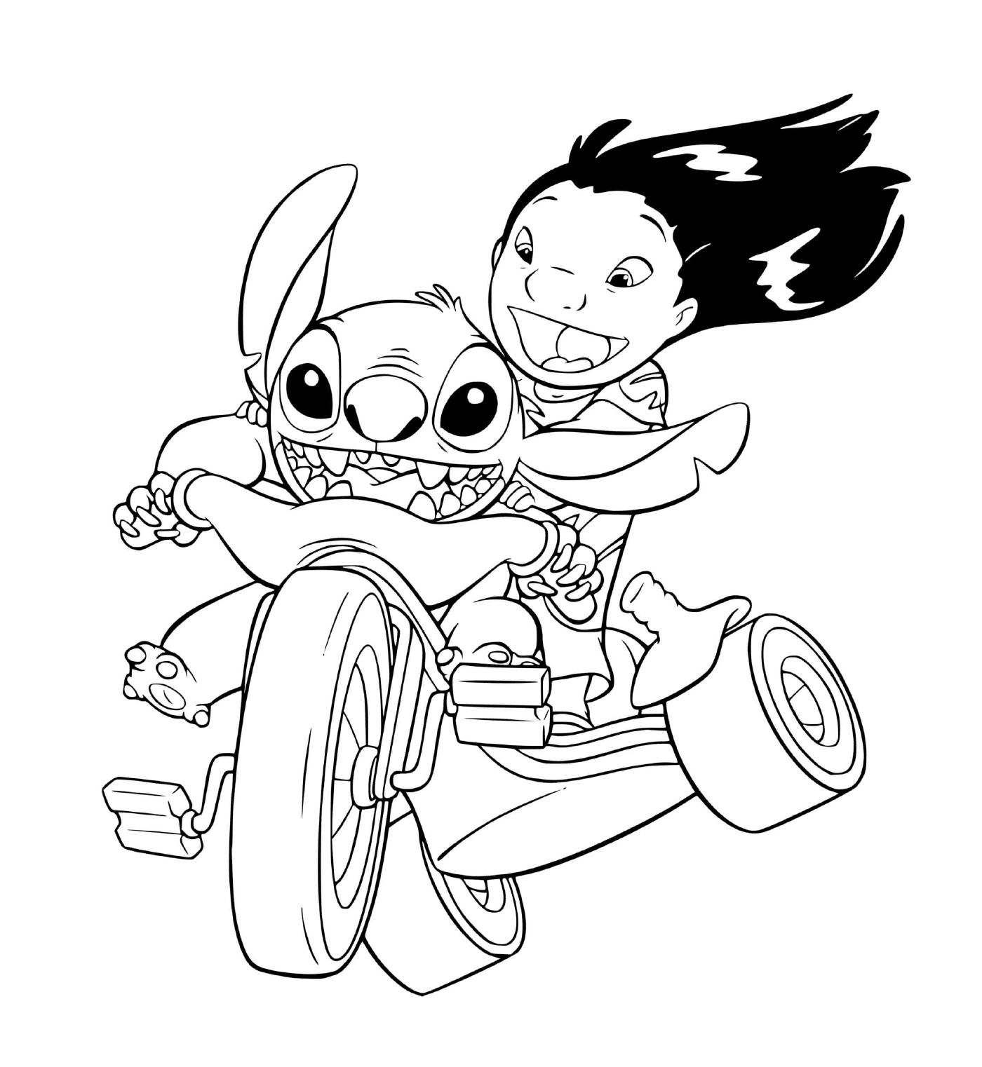  Stitch e Lilo adoram velocidade 