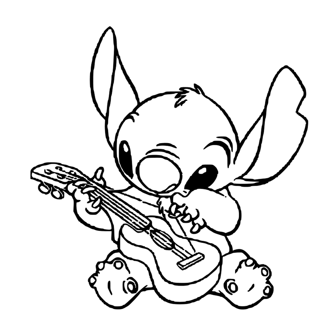  Stitch toca guitarra 