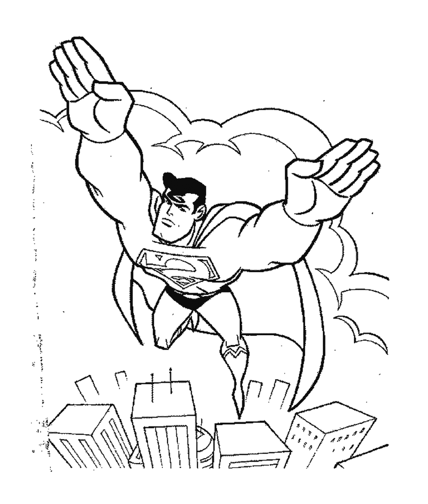  Superman sobrevoa os arranha-céus 