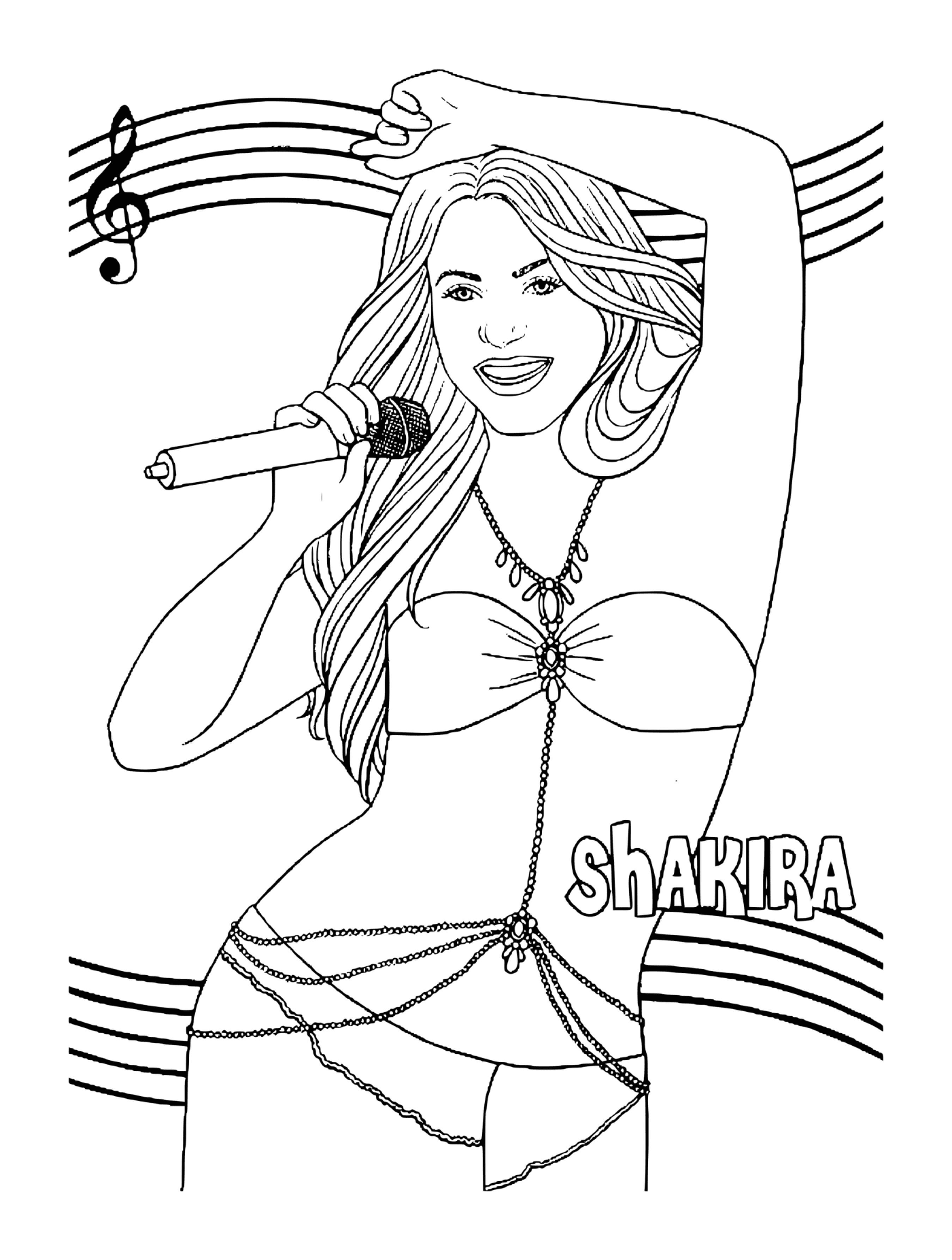  Cantor Shakira cantando 