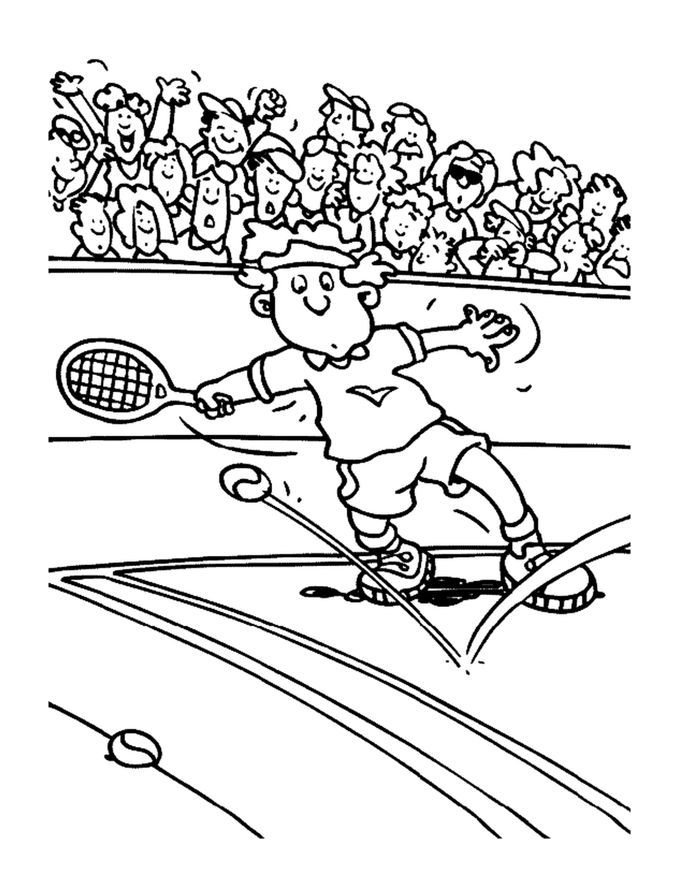 Um homem em ação de tênis 