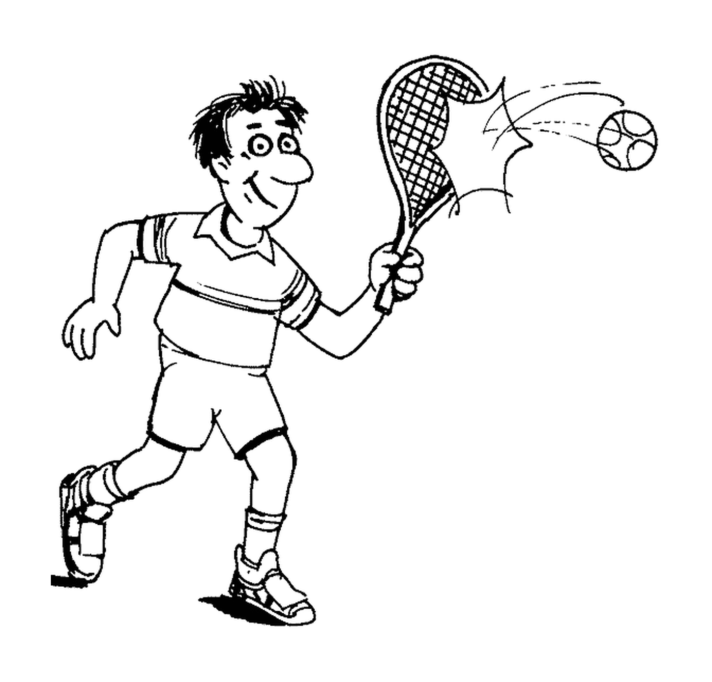  Um homem apaixonado por tênis 