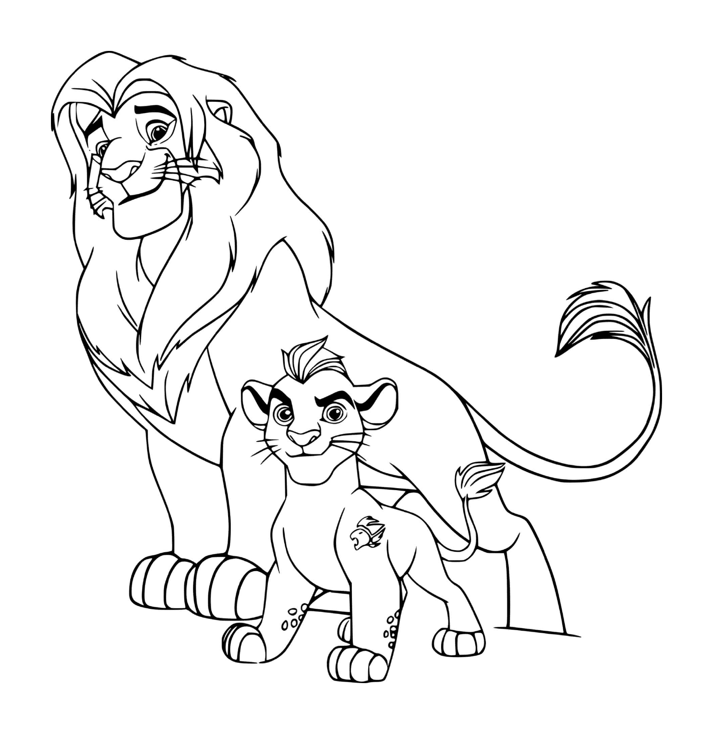  Simba e Kion, pai e filho 