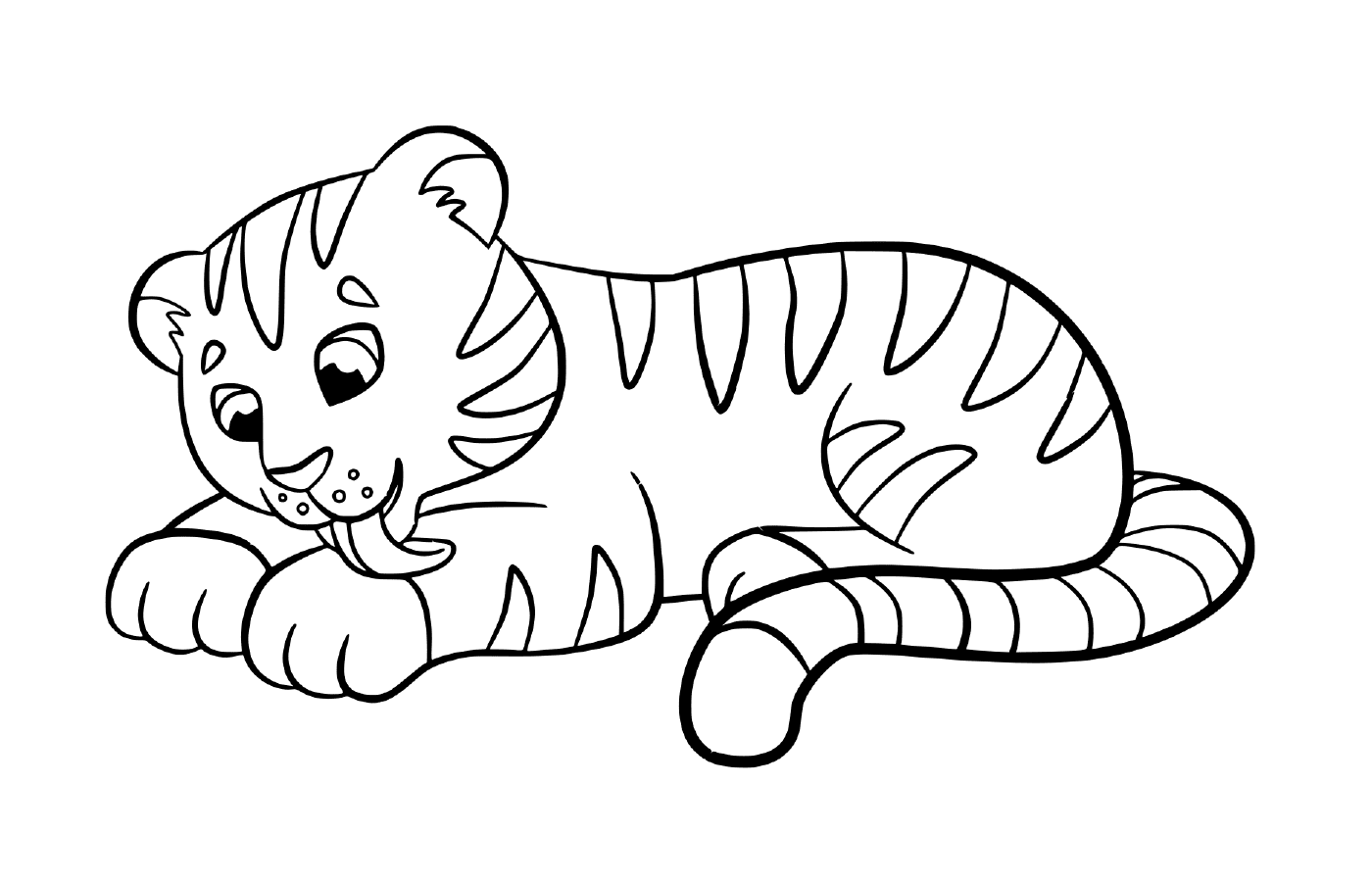  Um bonito e kawaii tigre bebê 
