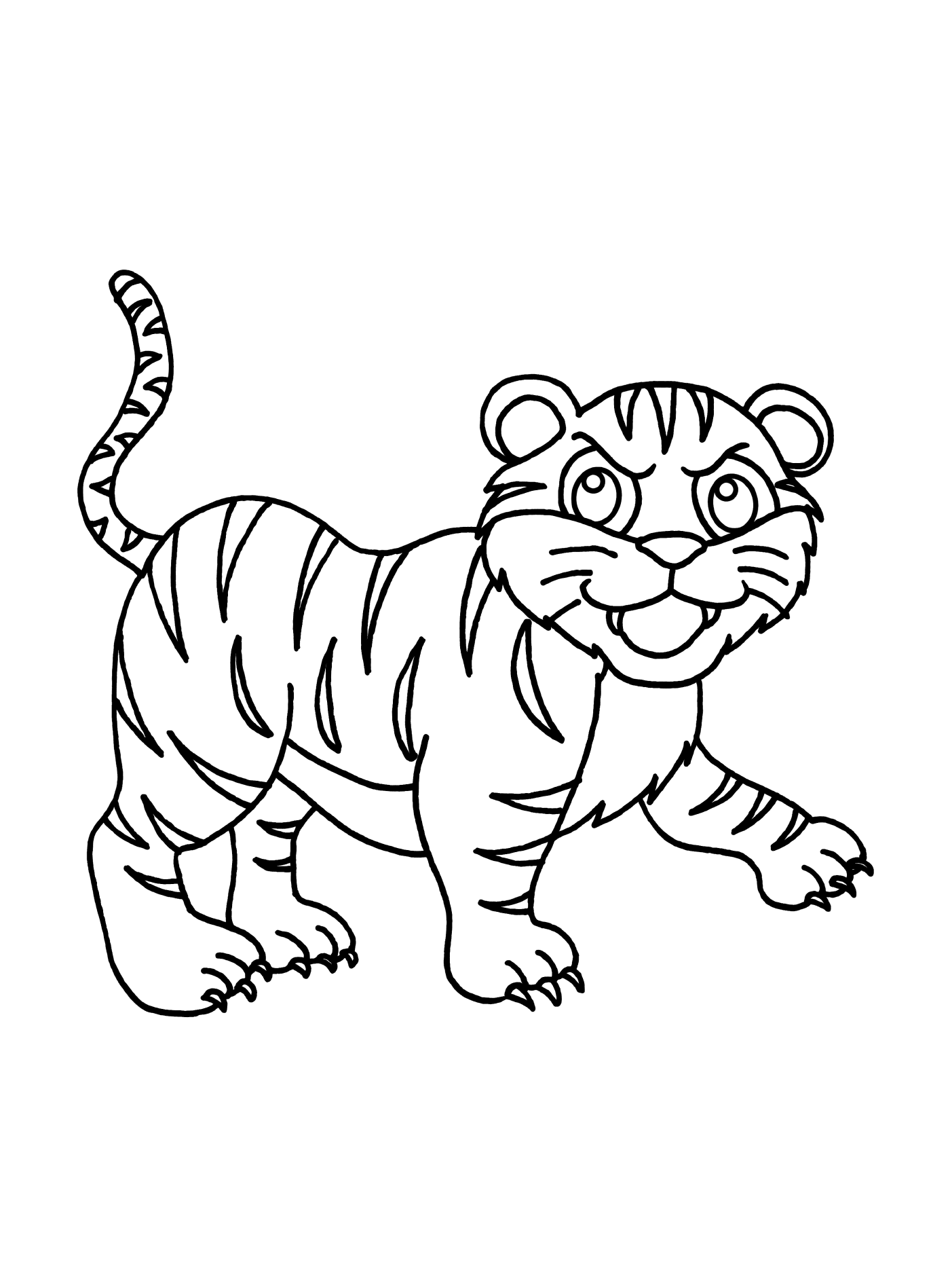  Um tigre da família Panthera Tigre 