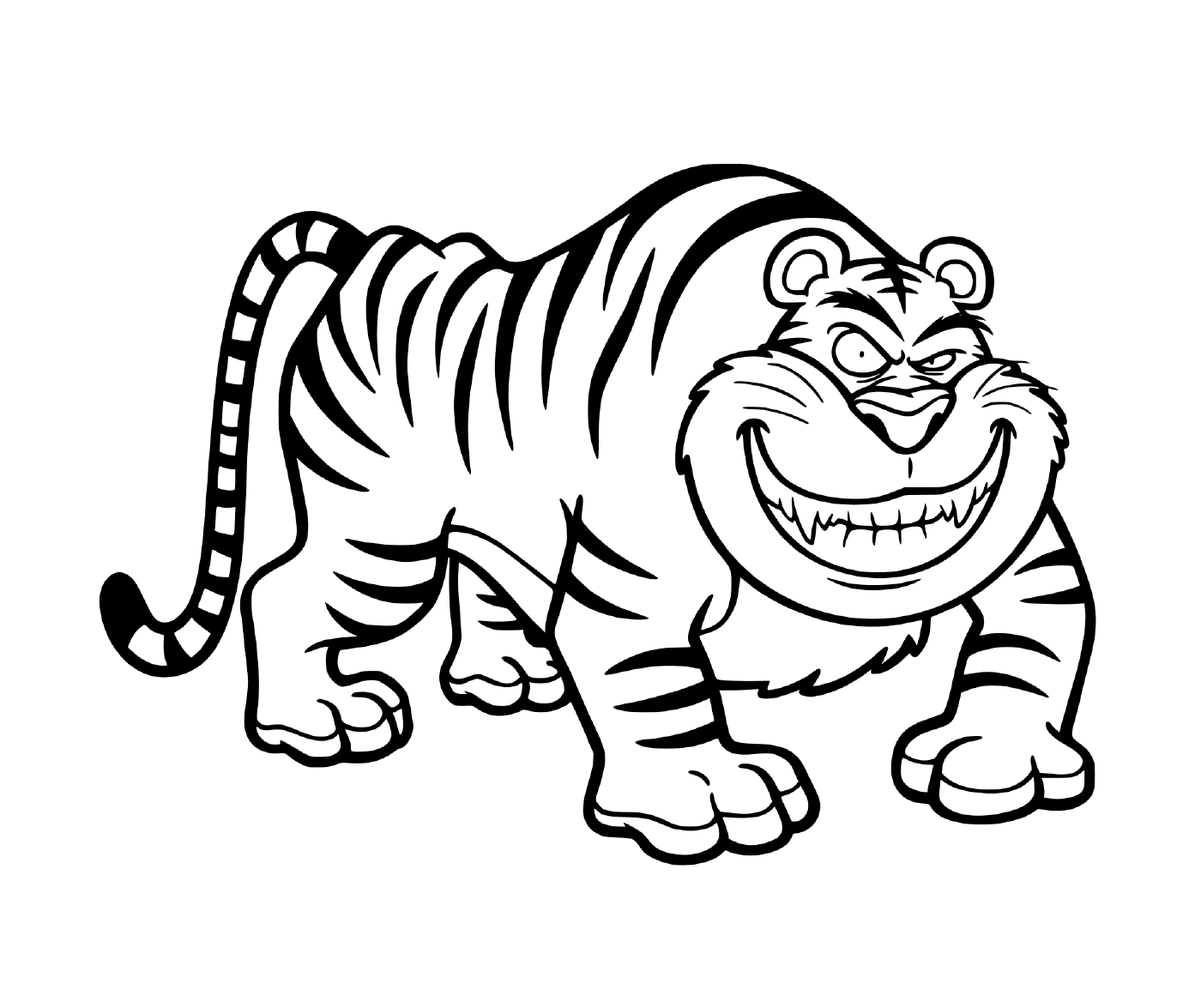  एक मजेदार कार्टून बाघ 