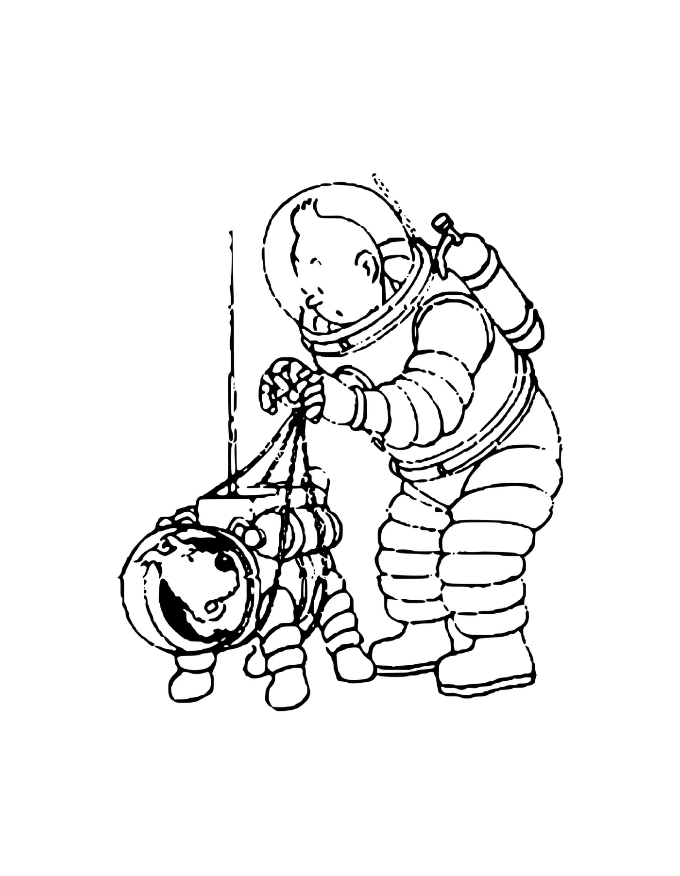  Astronautas Tintin e Milou 