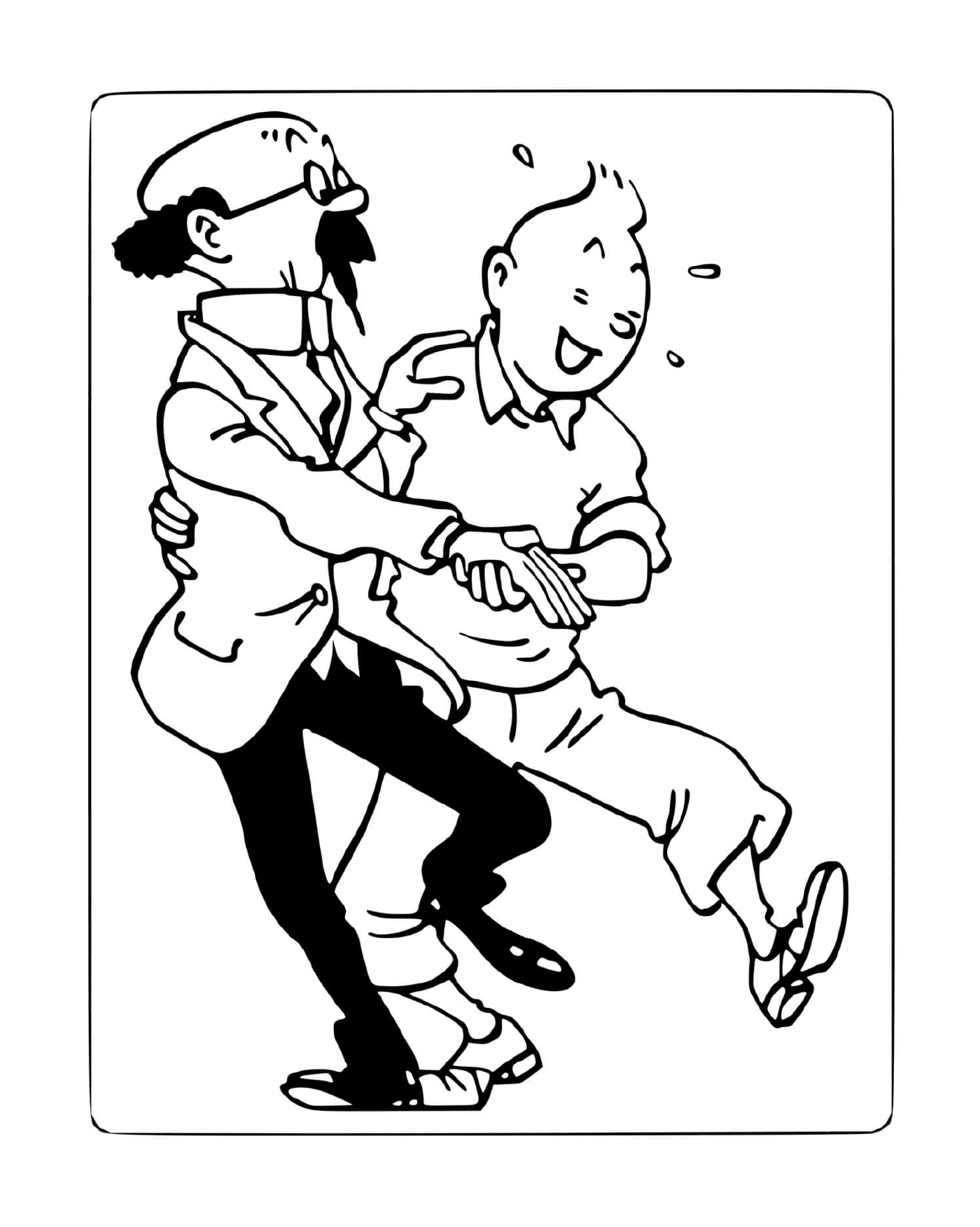  Tintin com o Professor Tournesol 