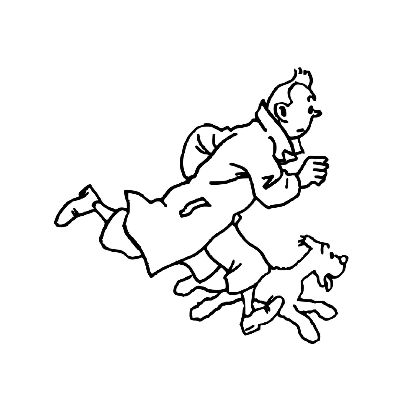  Tintin e Milou correm rápido 