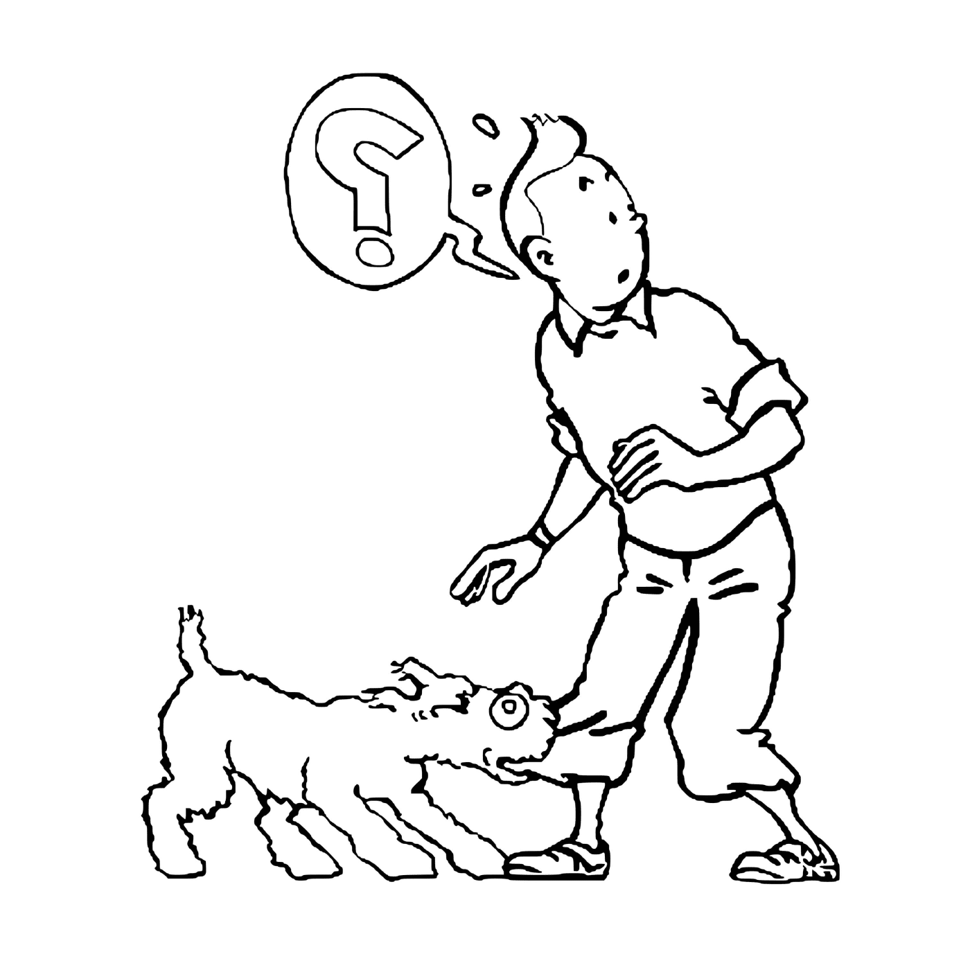  Milou detém Tintin 