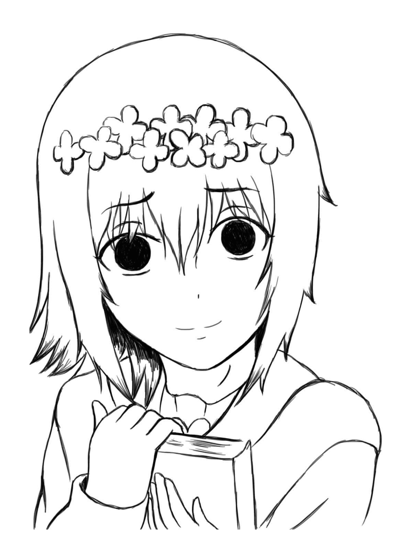  فتاة صغيرة مع كتاب 