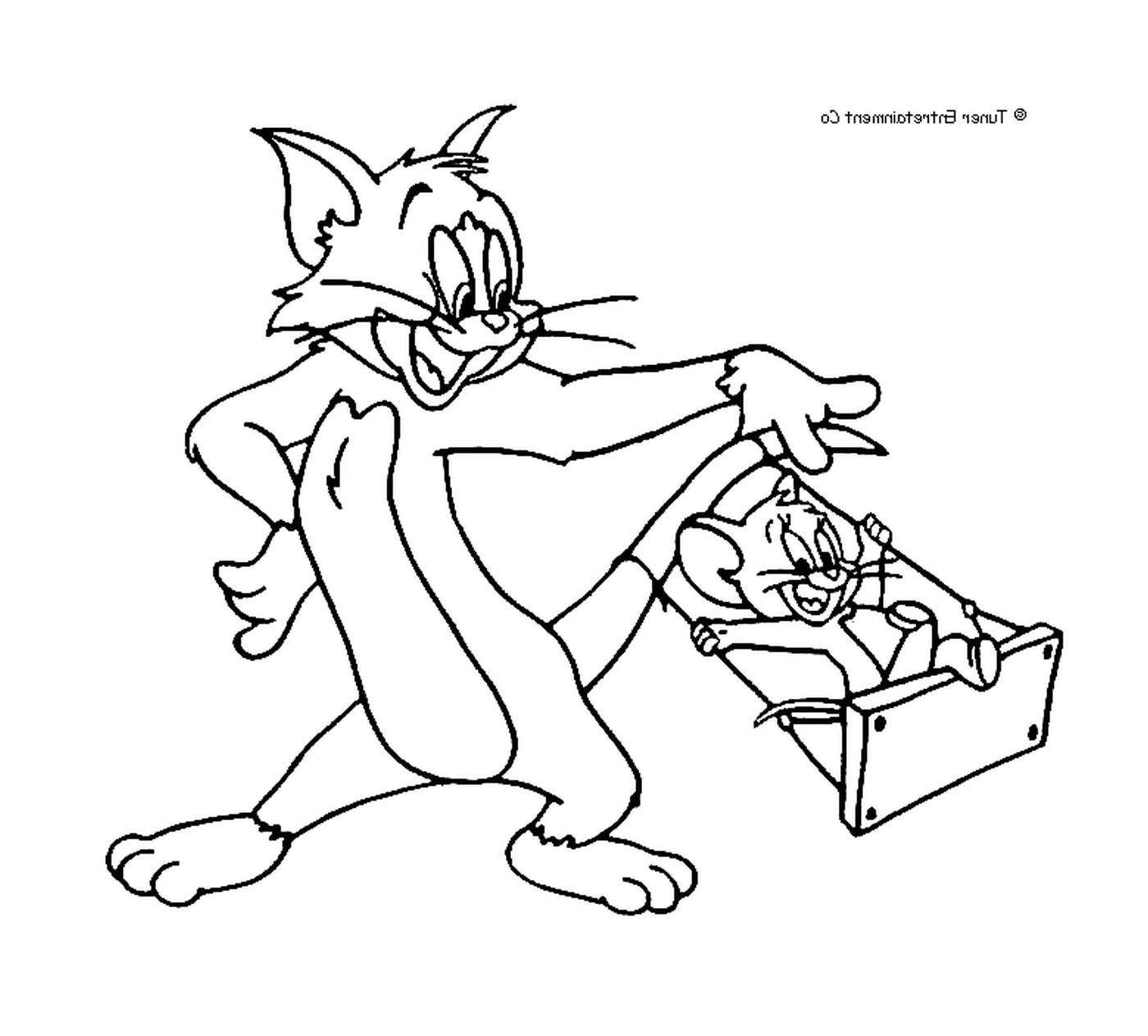  Jerry lança Tom em um balanço 