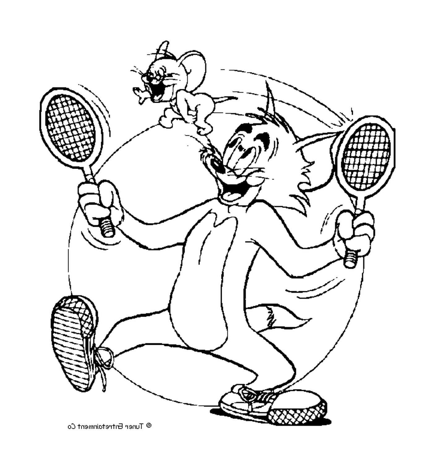  Tom joga tênis com Jerry 