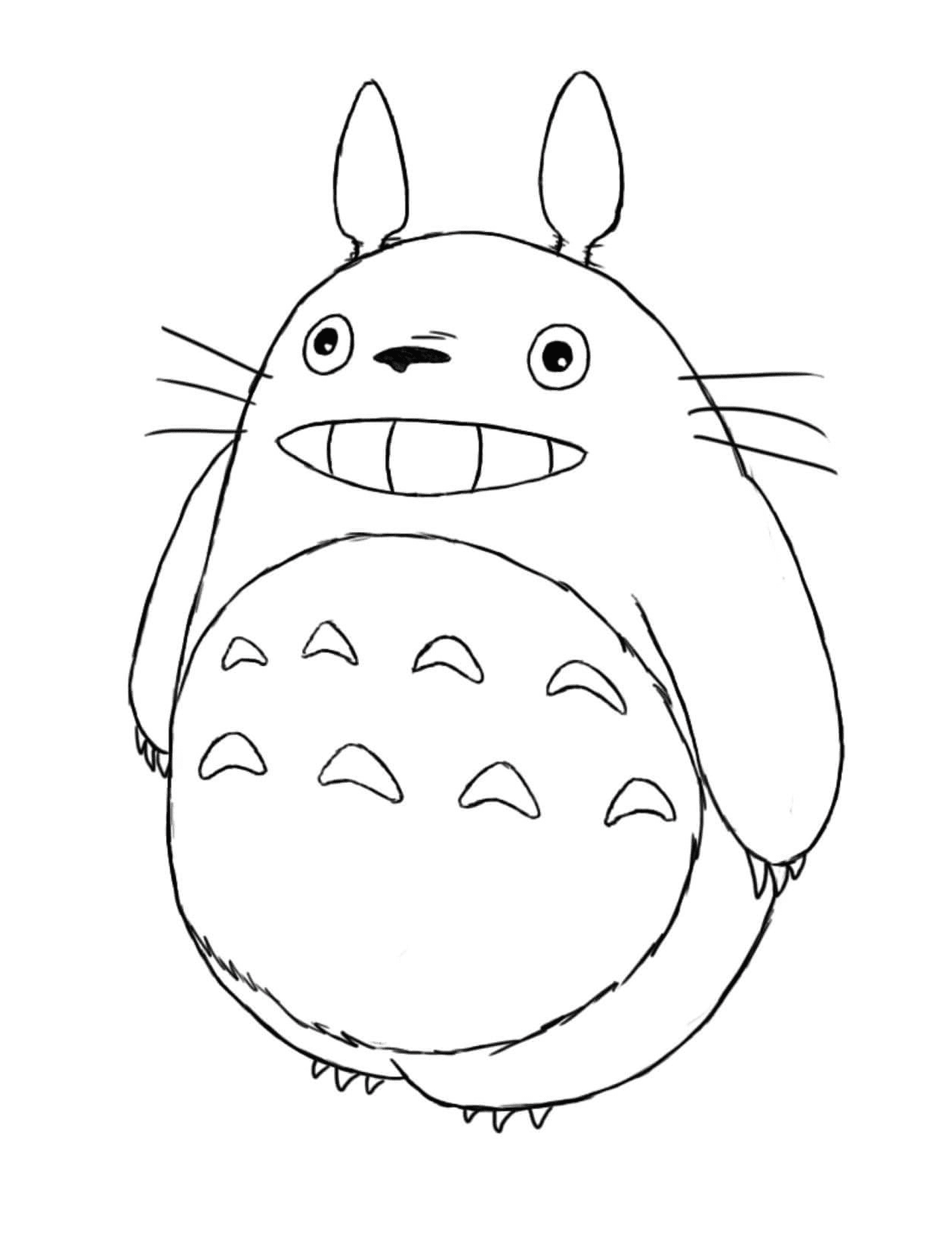  Totoro com um grande sorriso 