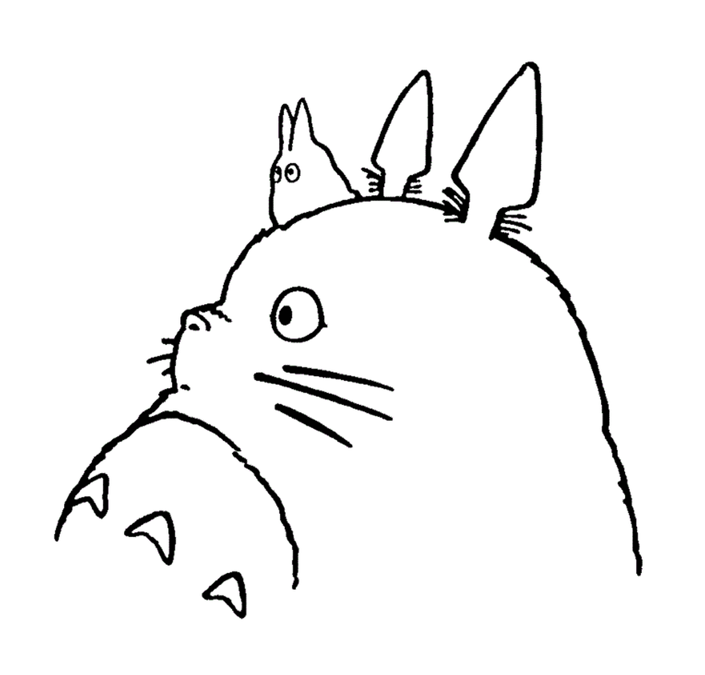  Totoro em preto e branco 