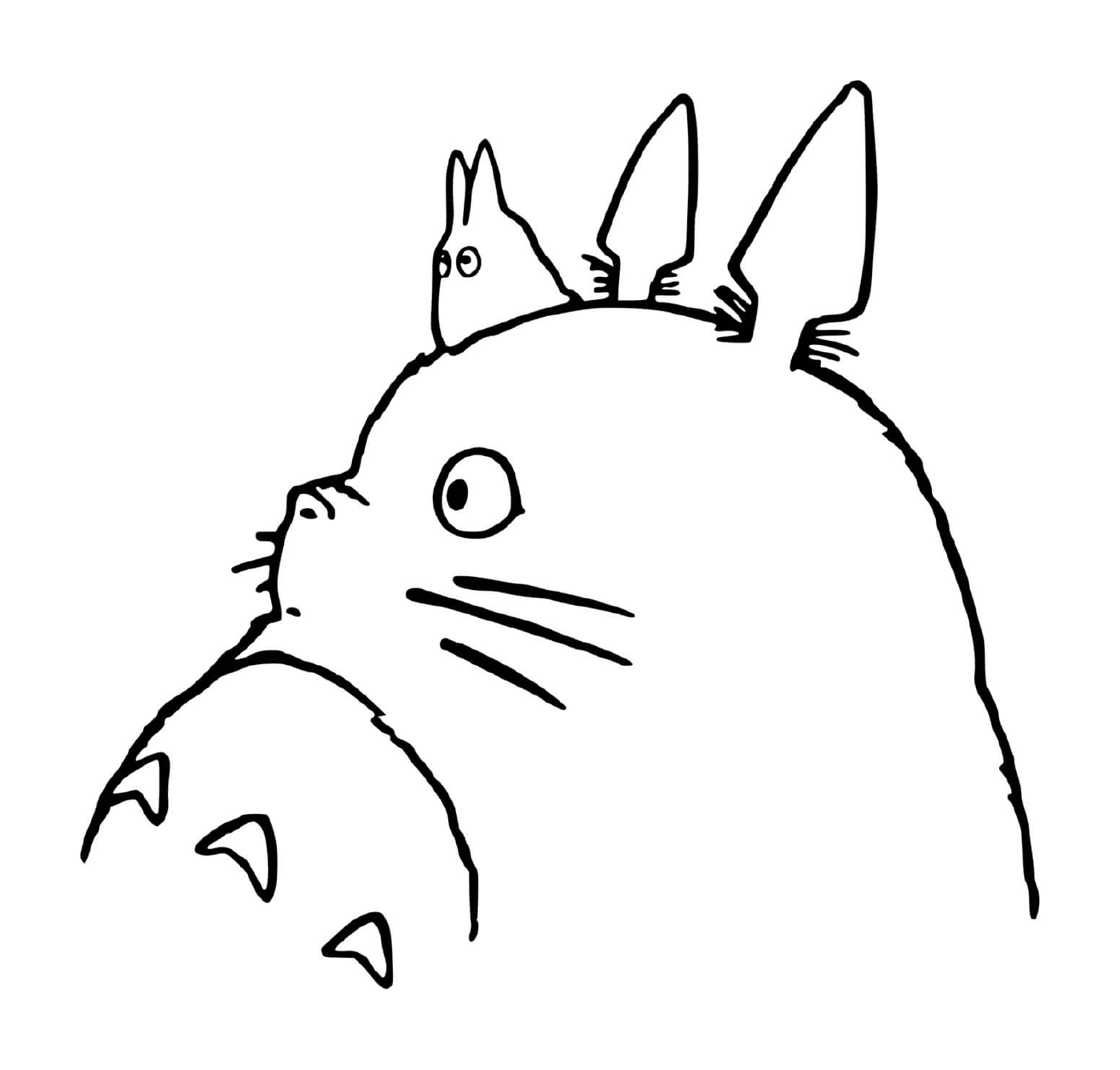  Totoro em preto e branco 