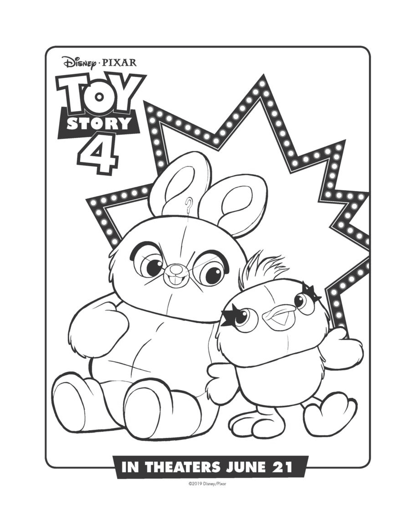  Bunny e Ducky de Toy Story 4, cúmplices 