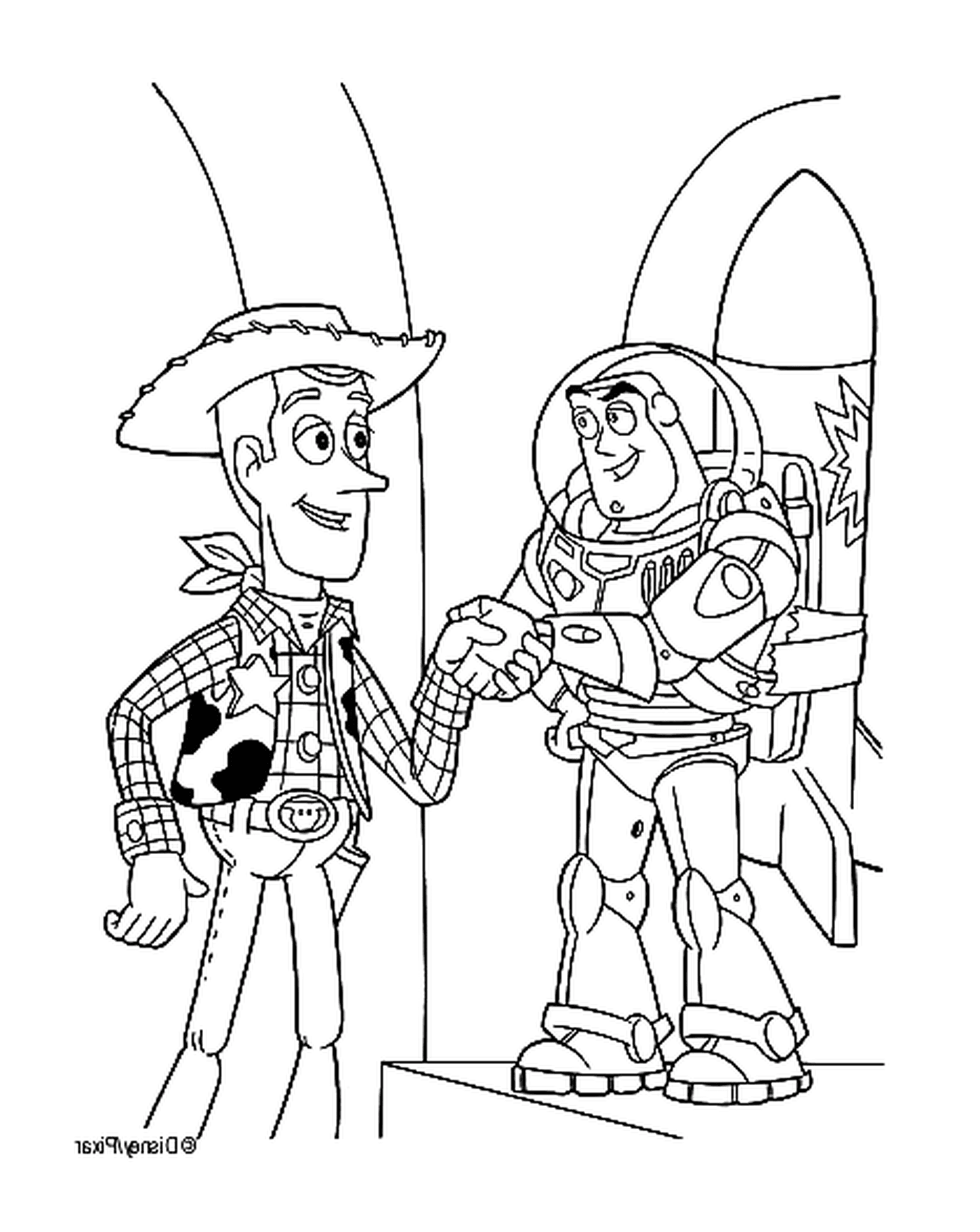  Buzz l'Éclair e Woody, parceiros lendários 