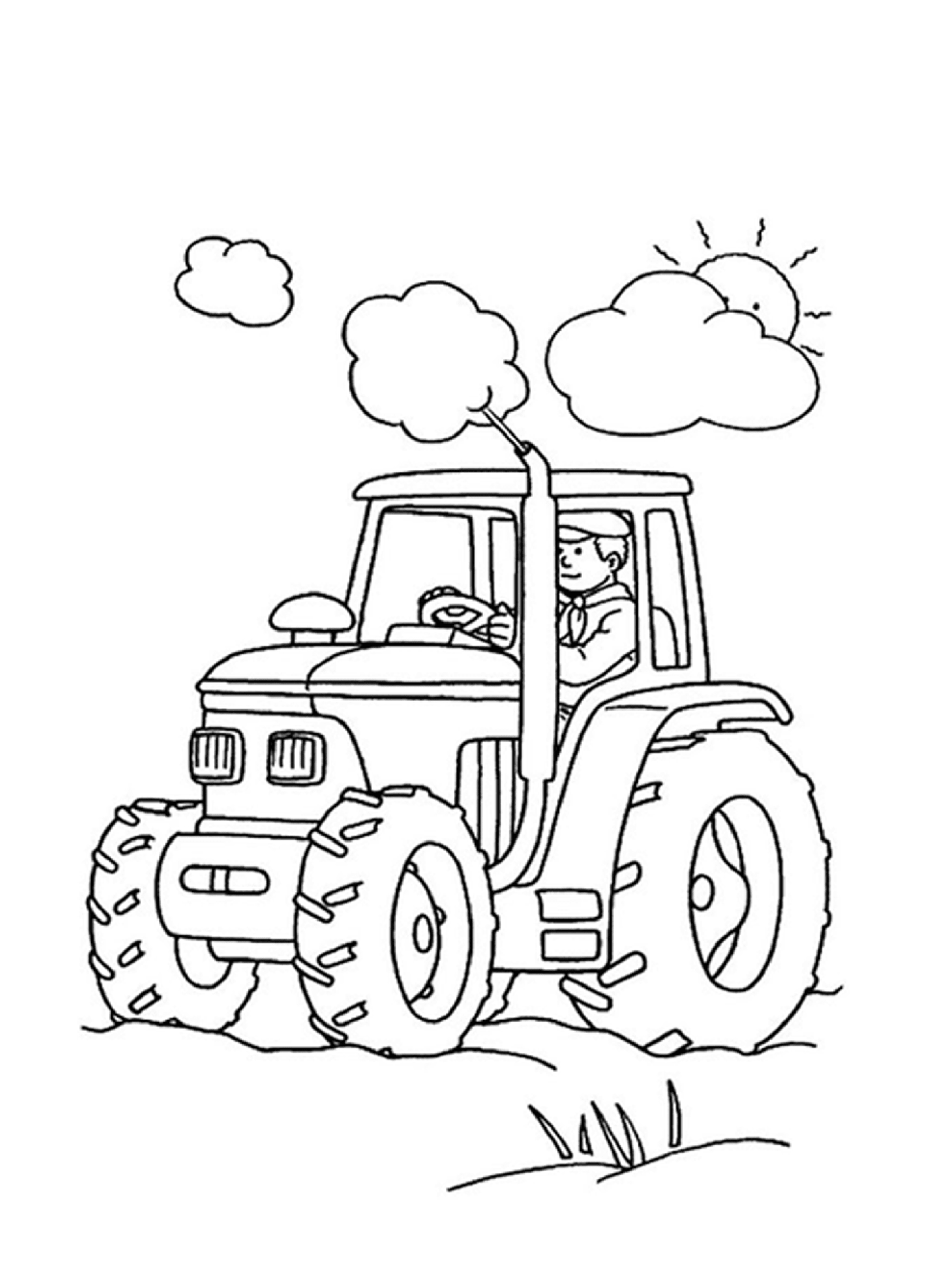  Tractor grande dos desenhos animados 