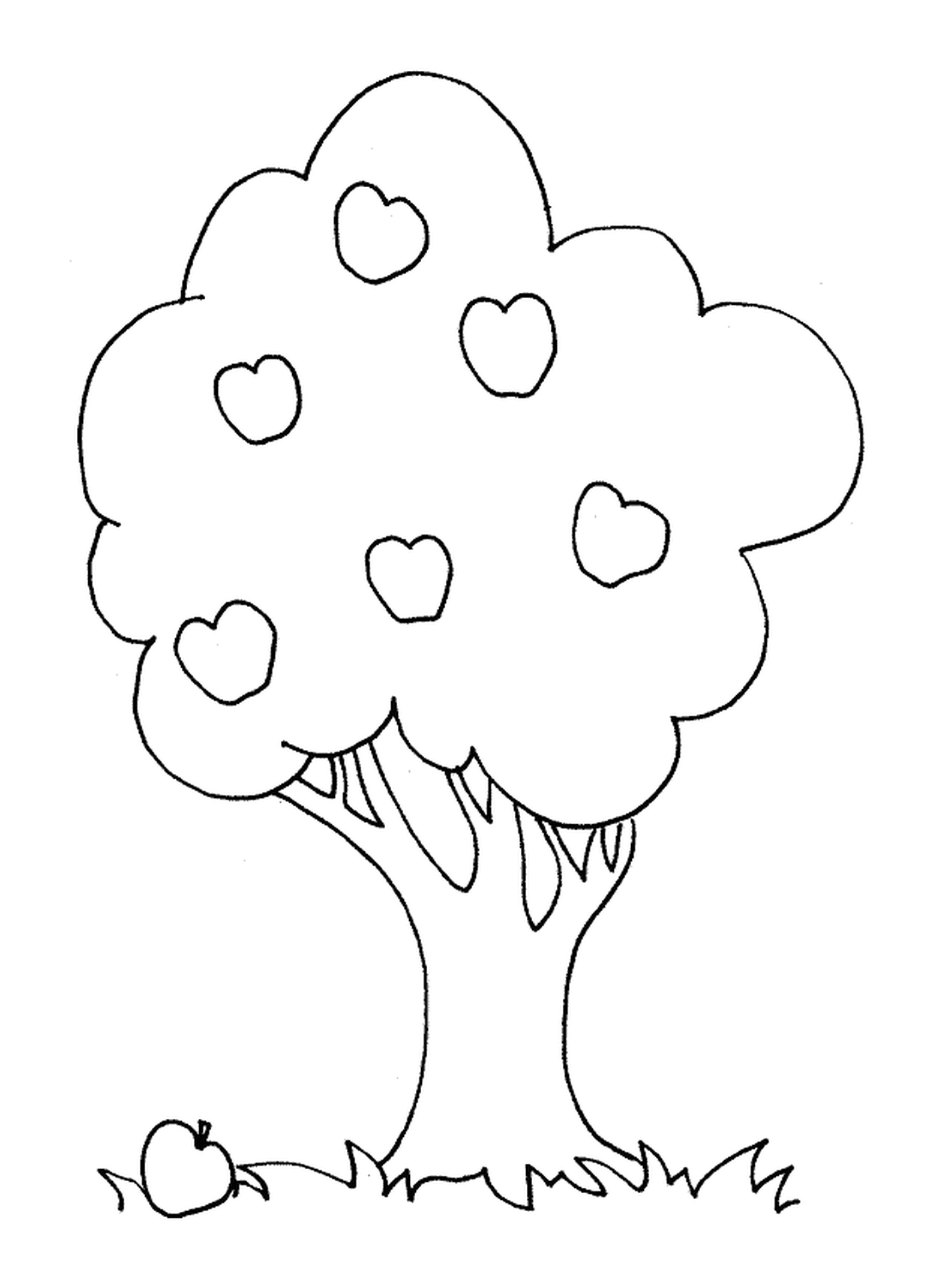  Uma árvore com corações 
