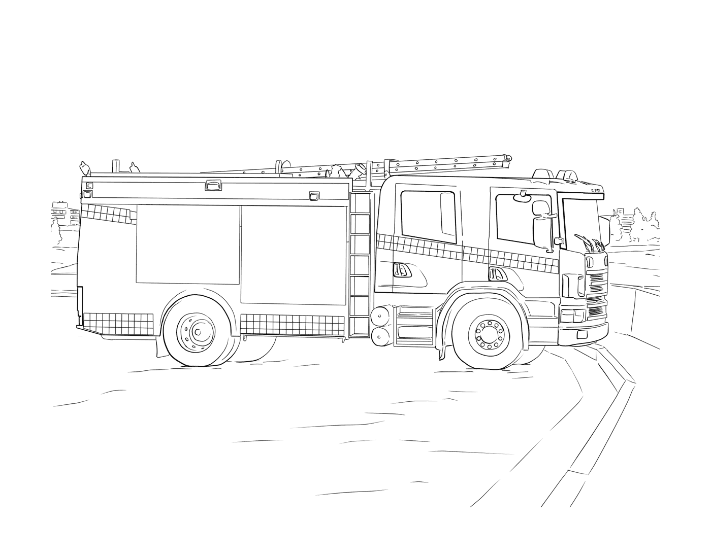  牵引消防车 