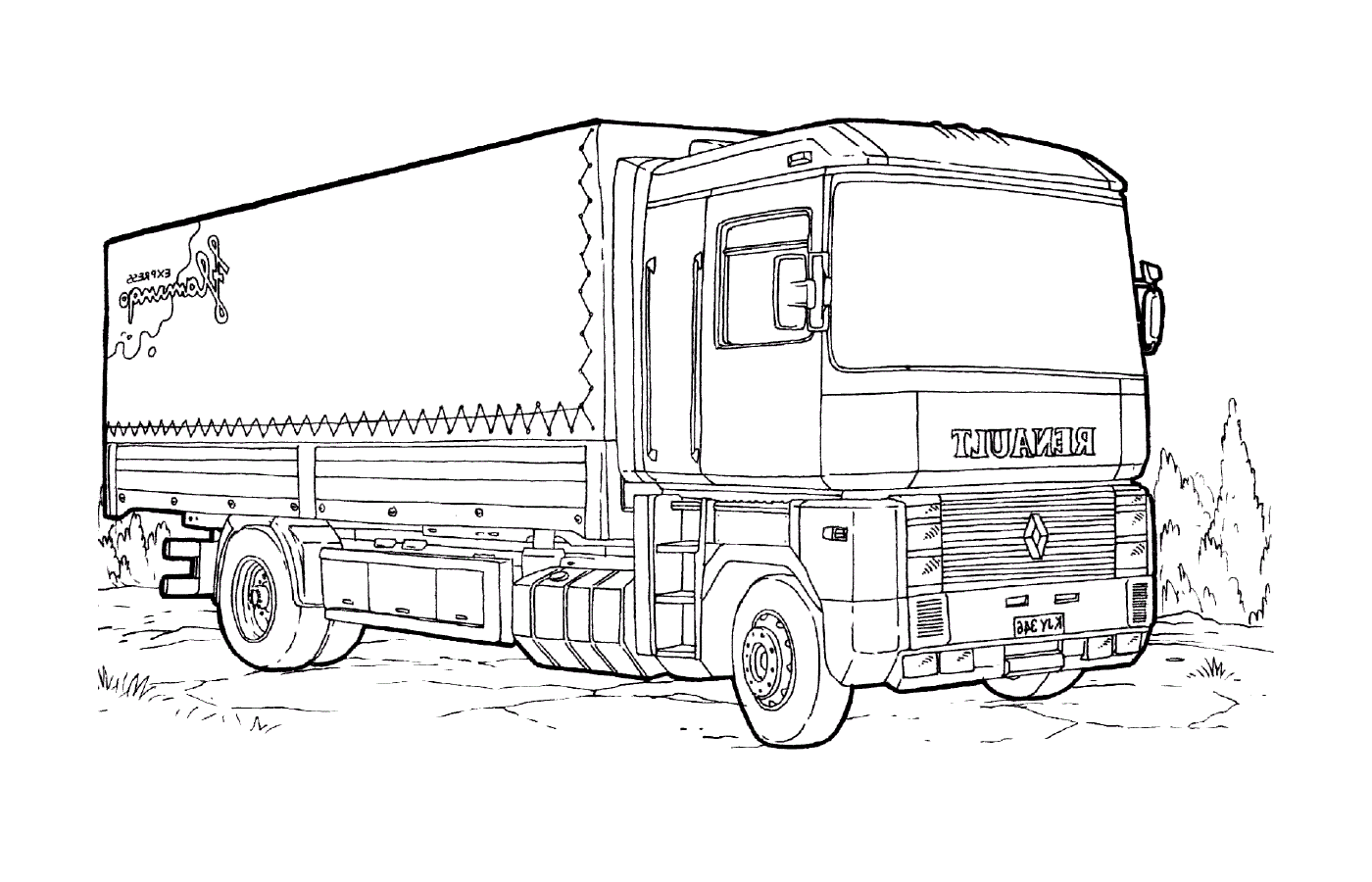  一辆雷诺马格隆卡车 
