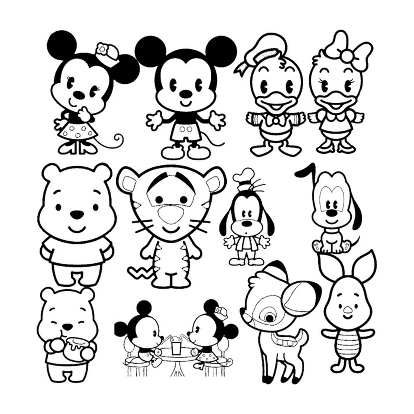  Disney Cuties 可爱的字符 