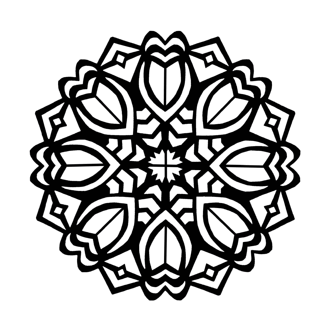  Mandala 郁金香 艺术 Deco 风格 
