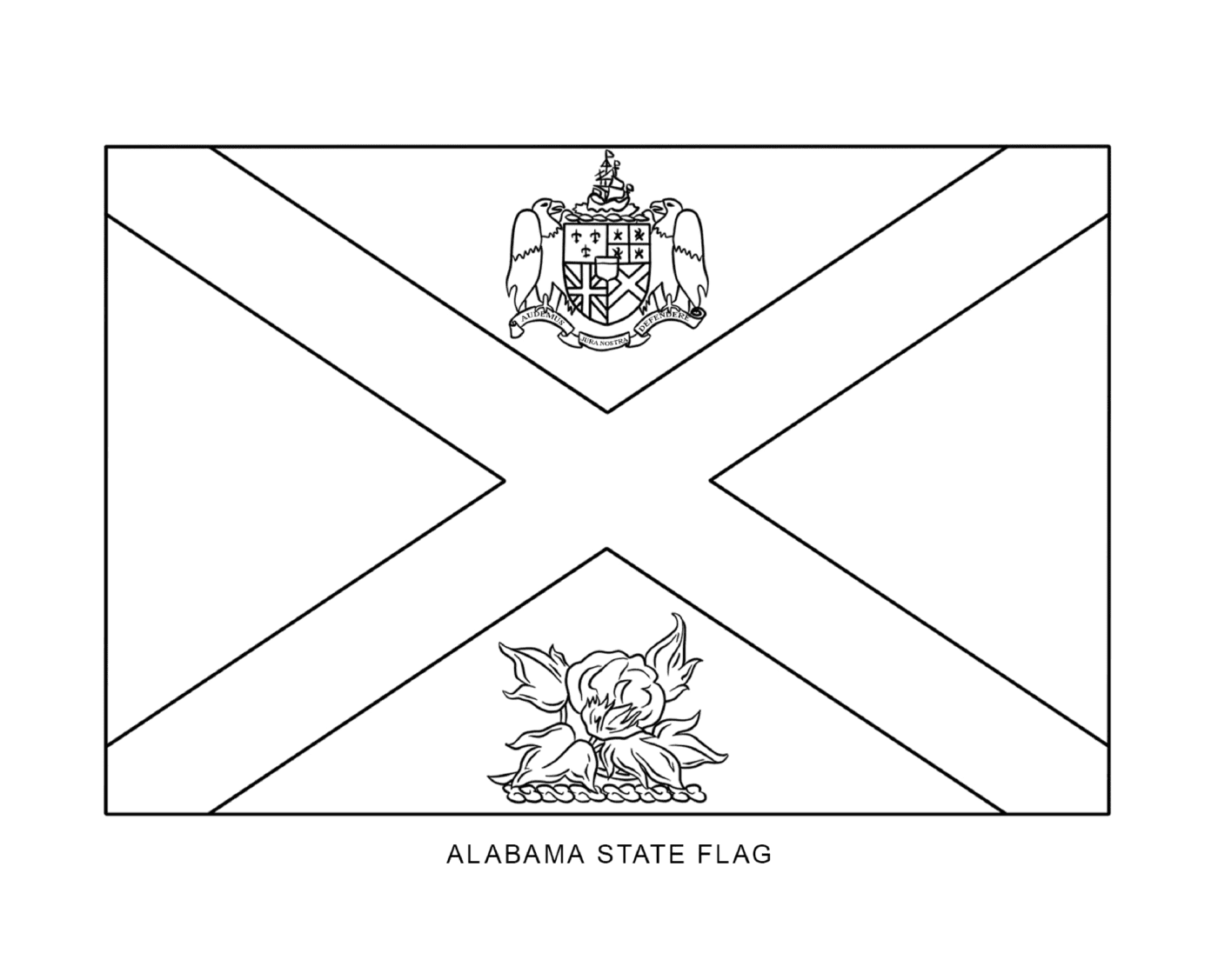  Bandeira do Estado do Alabama desenhada 