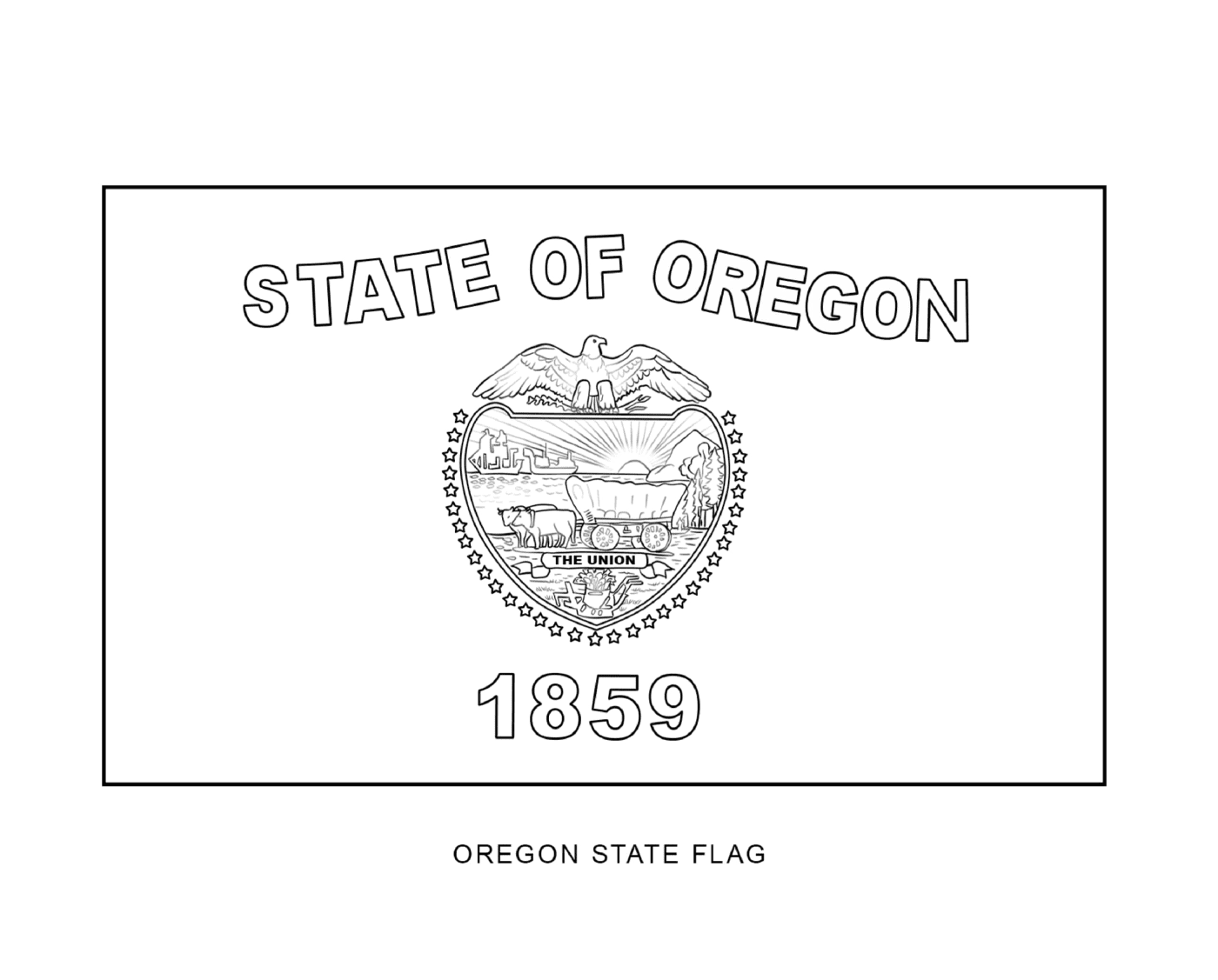  Bandeira de Oregon Estado desenhada 