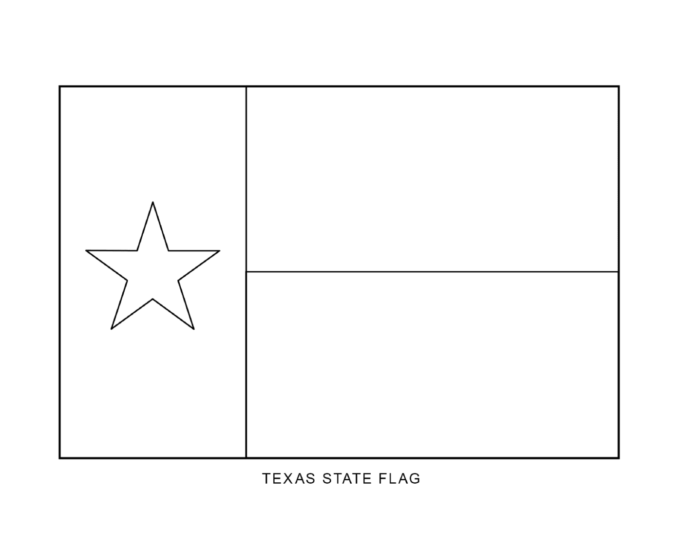  علم دولة تكساس في الأسود والأبيض 