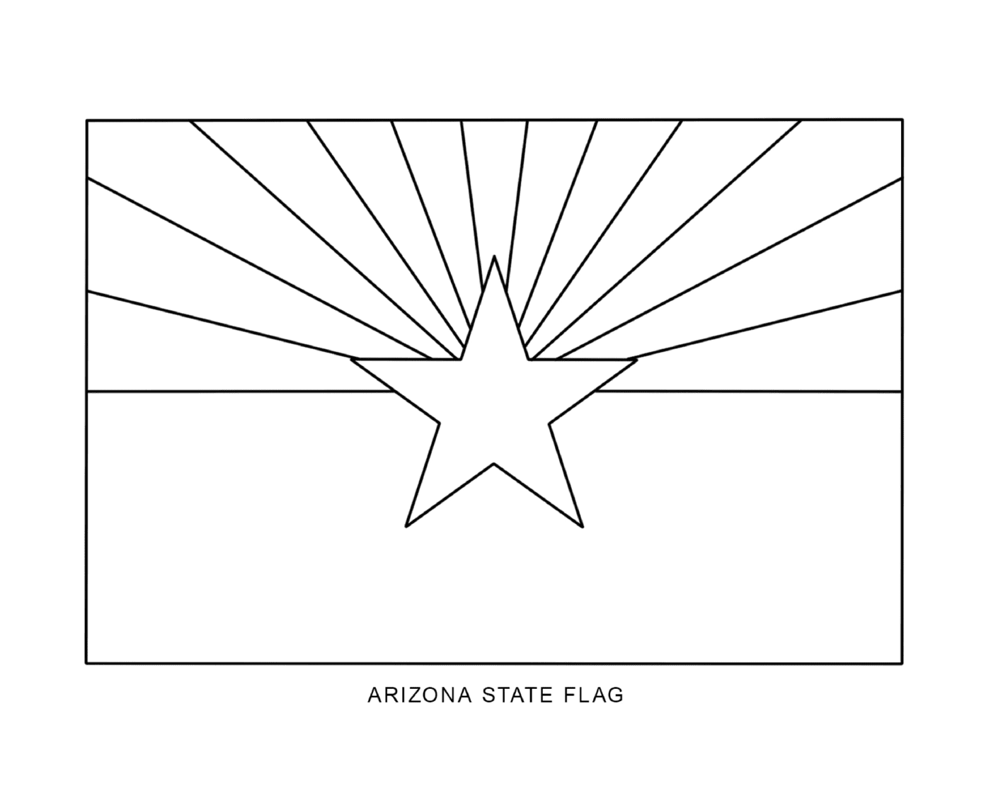  悬挂亚利亚州国旗的亚利桑那州 